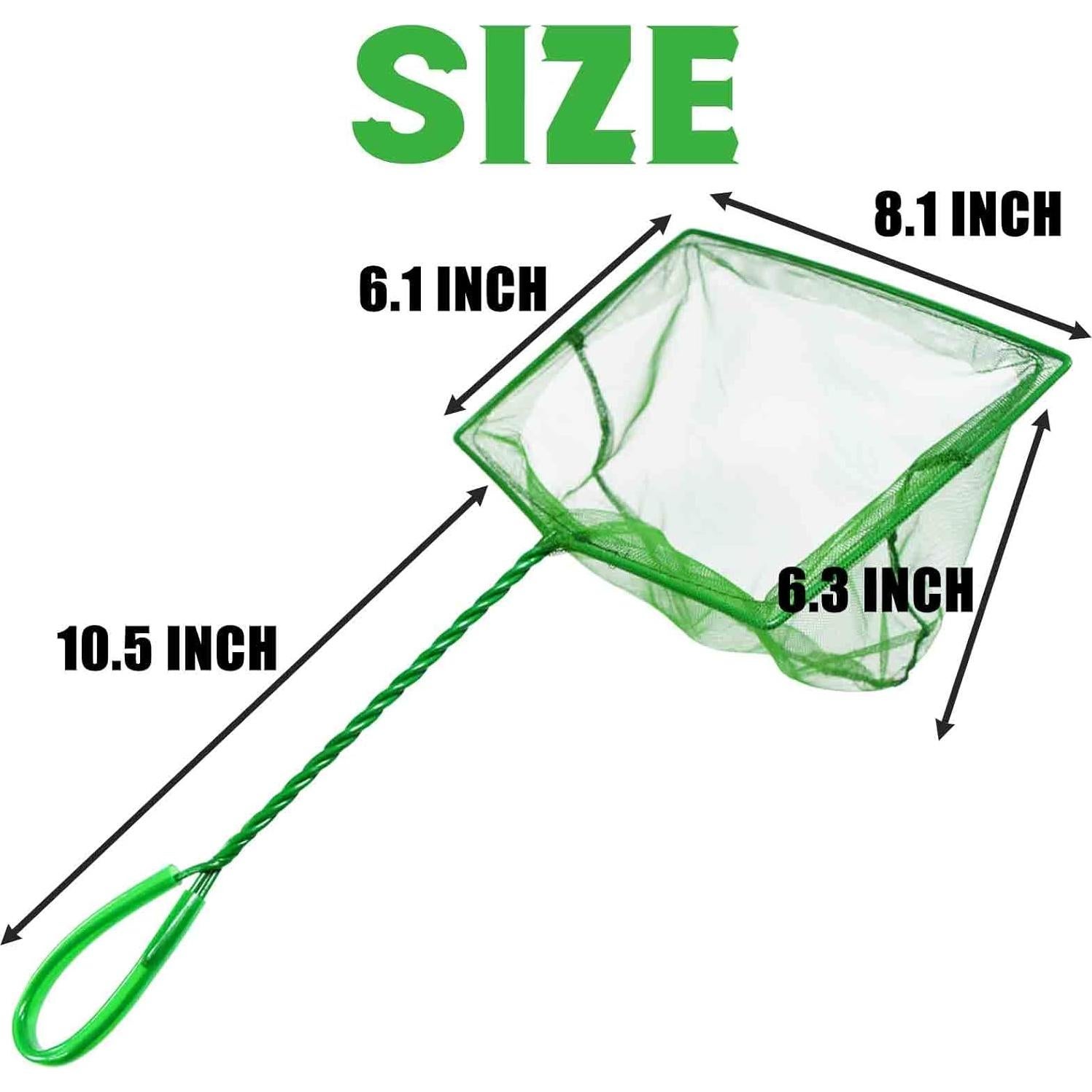 Red de Acuario AOODOOM 20.32 cm Paquete de 2 Verde