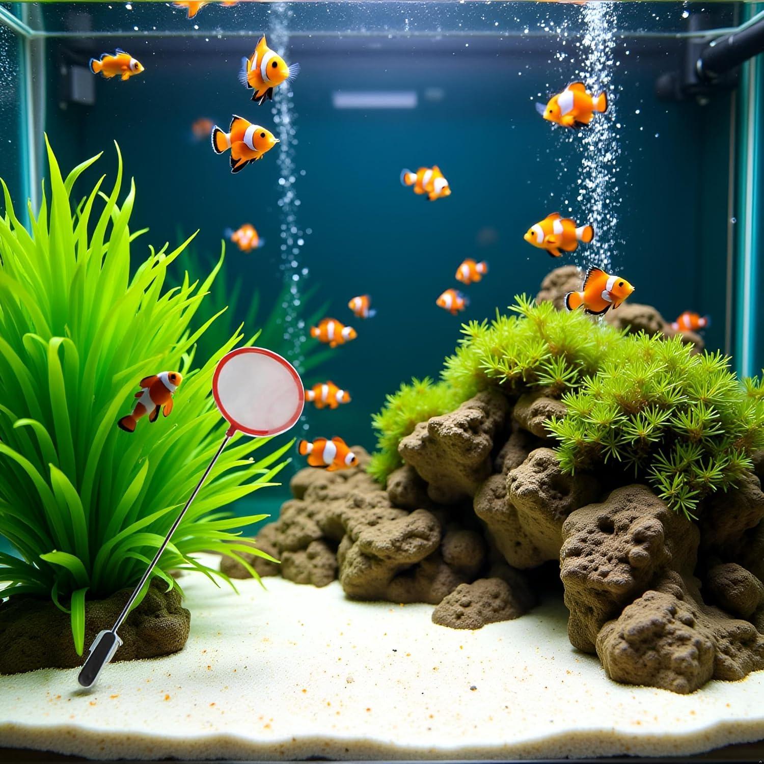 Red de Acuario ZhangyiHot 3" Malla Fina con Mango 22.86 cm