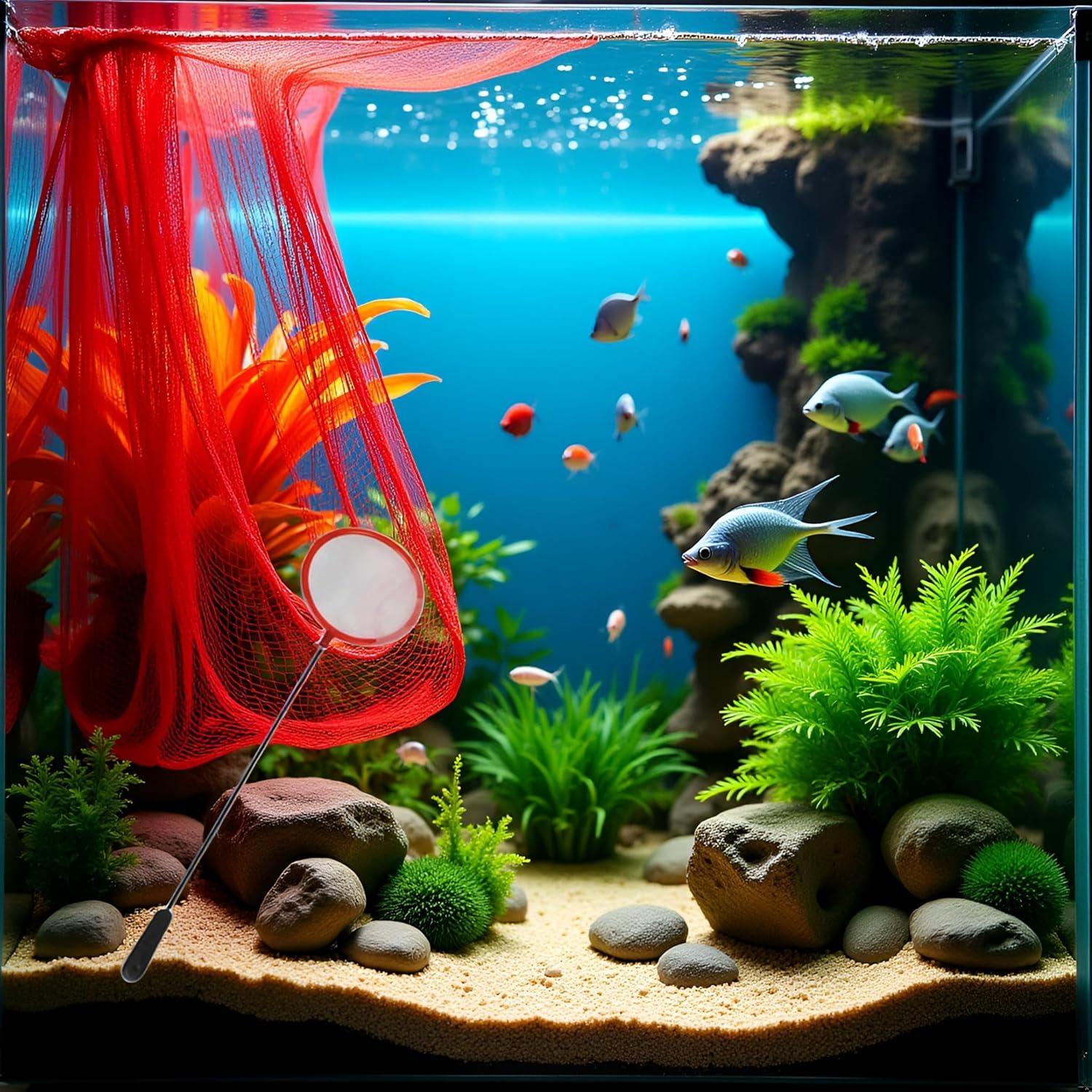 Red de Acuario ZhangyiHot 3" Malla Fina con Mango 22.86 cm