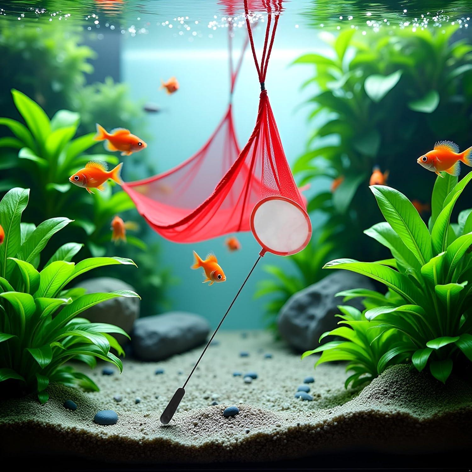 Red de Acuario ZhangyiHot 3" Malla Fina con Mango 22.86 cm