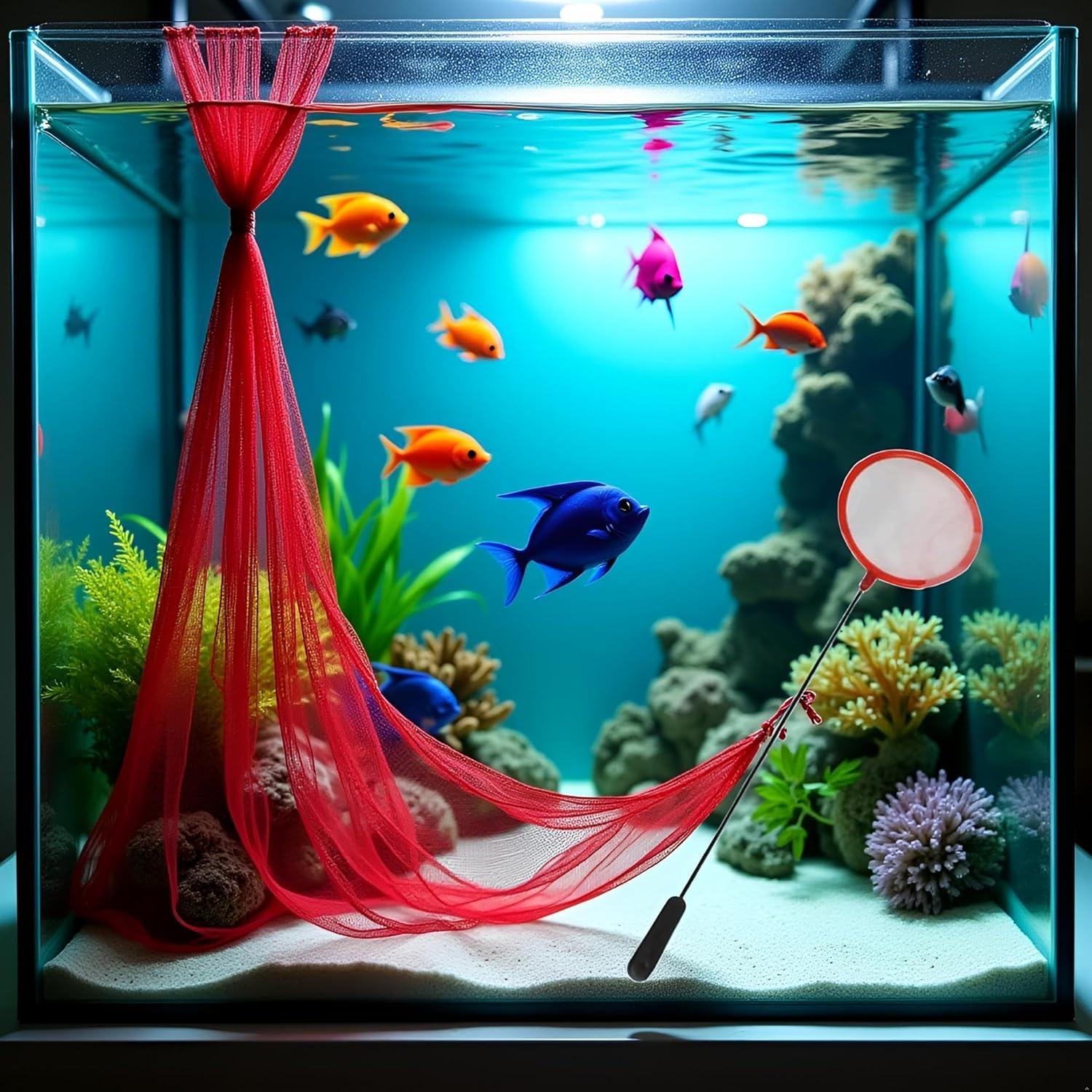 Red de Acuario ZhangyiHot 3" Malla Fina con Mango 22.86 cm