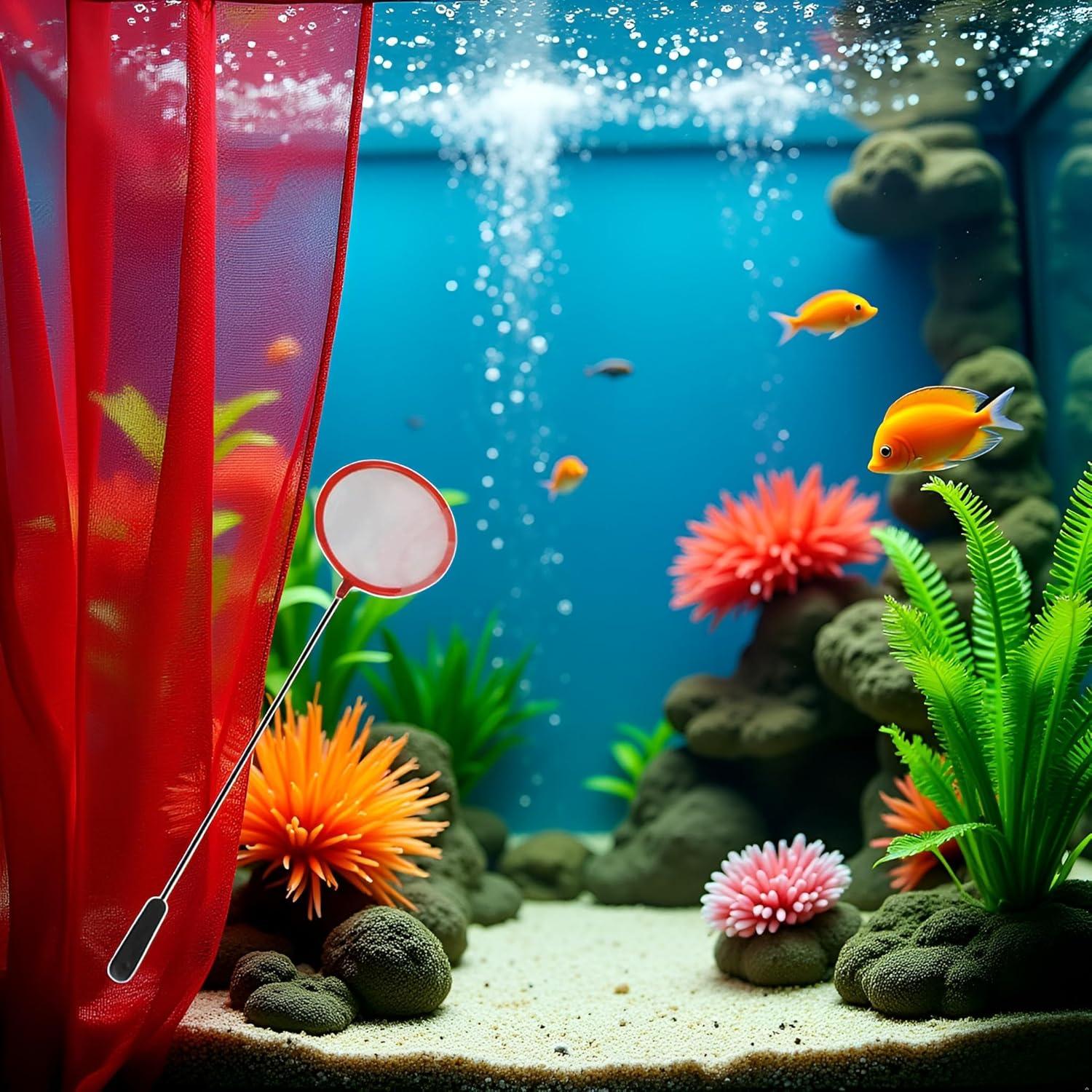 Red de Acuario ZhangyiHot 3" Malla Fina con Mango 22.86 cm