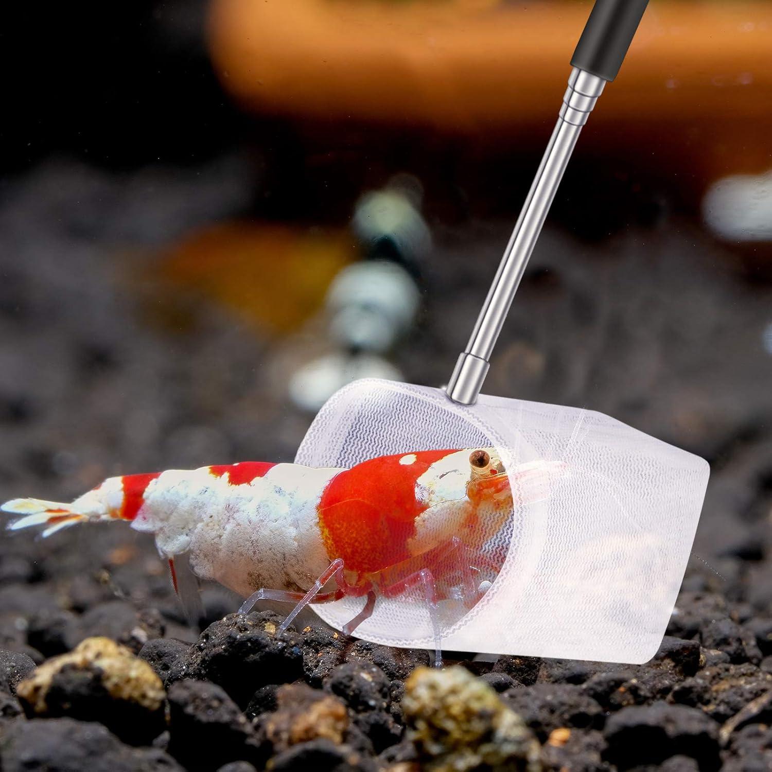 Red de Acuario para Camarones Sumind - 2 Piezas con Mango Extensible