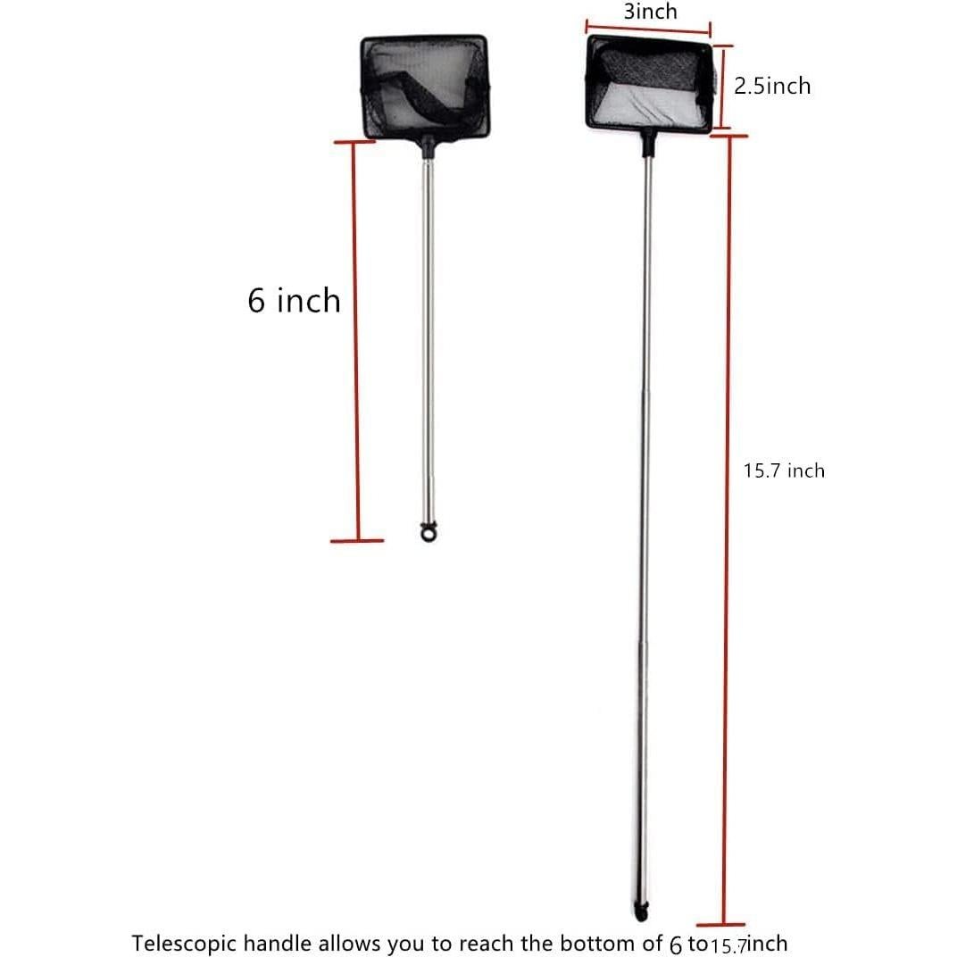 Red de Acuario Telescópica bnafes 7.62 cm Nylon Acero Inoxidable