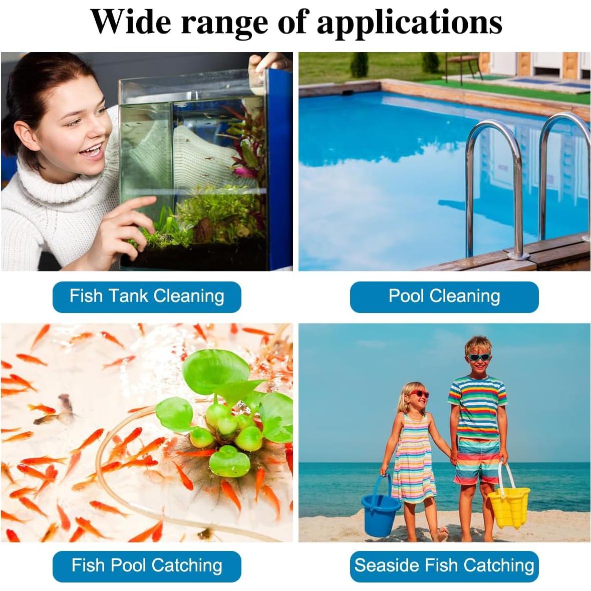 Juego de Redes de Pesca Retráctiles findTop - 4 Piezas, Acero Inoxidable