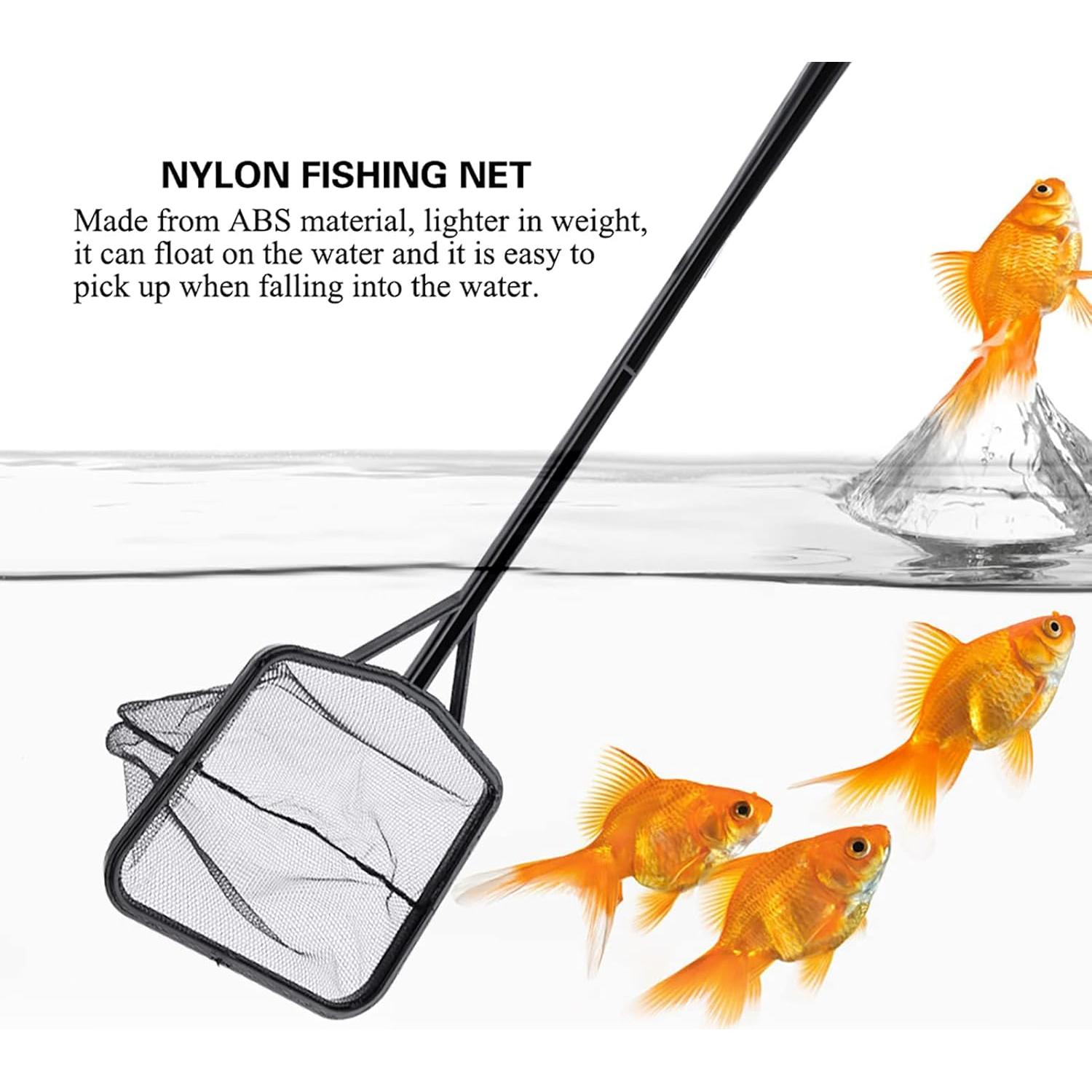 Red para Acuario Tiiyee, Malla Fina 41cm, Mango Largo