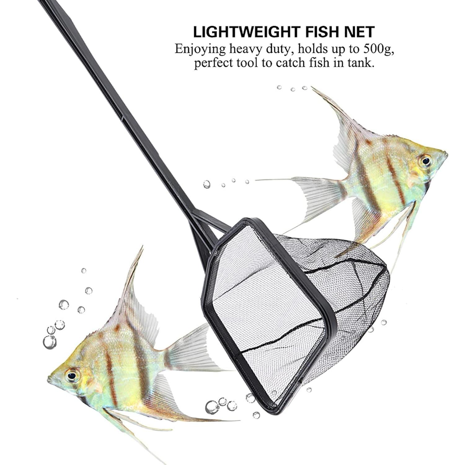 Red para Acuario Tiiyee, Malla Fina 41cm, Mango Largo