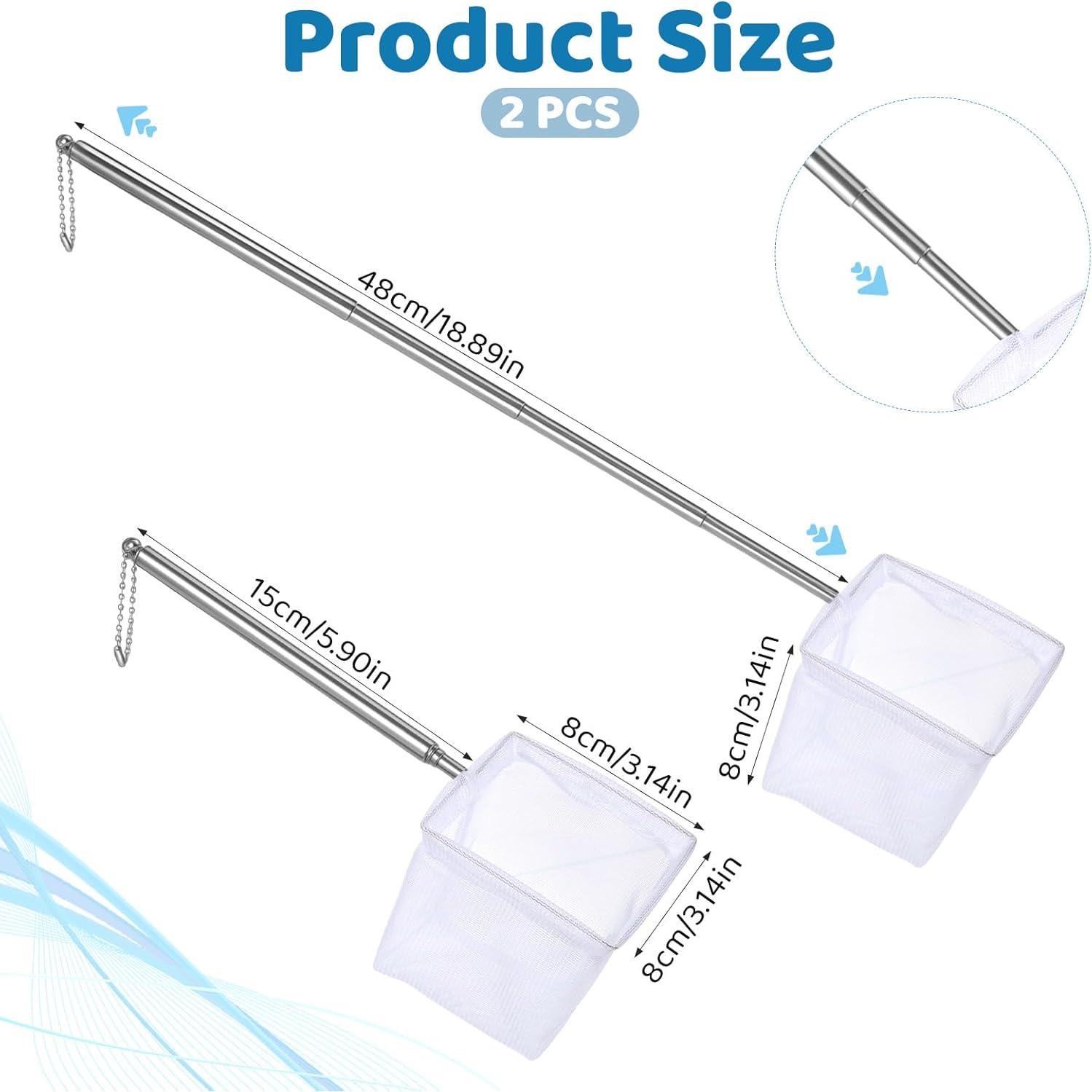 Paquete de 2 Redes de Acuario Vin Beauty 7.62 cm Nailon