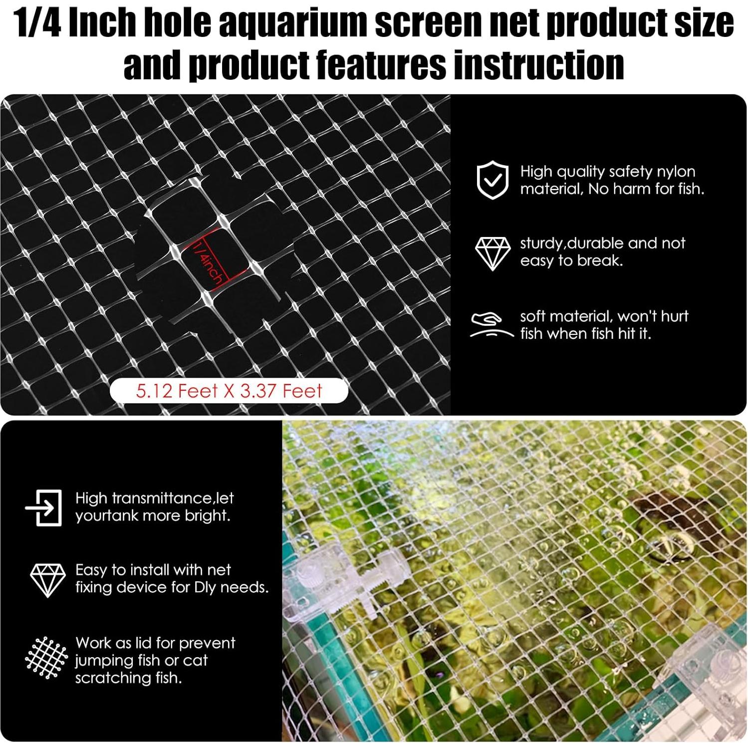 Red de Malla para Acuario NestBasics 1.56m x 1.03m Transparente