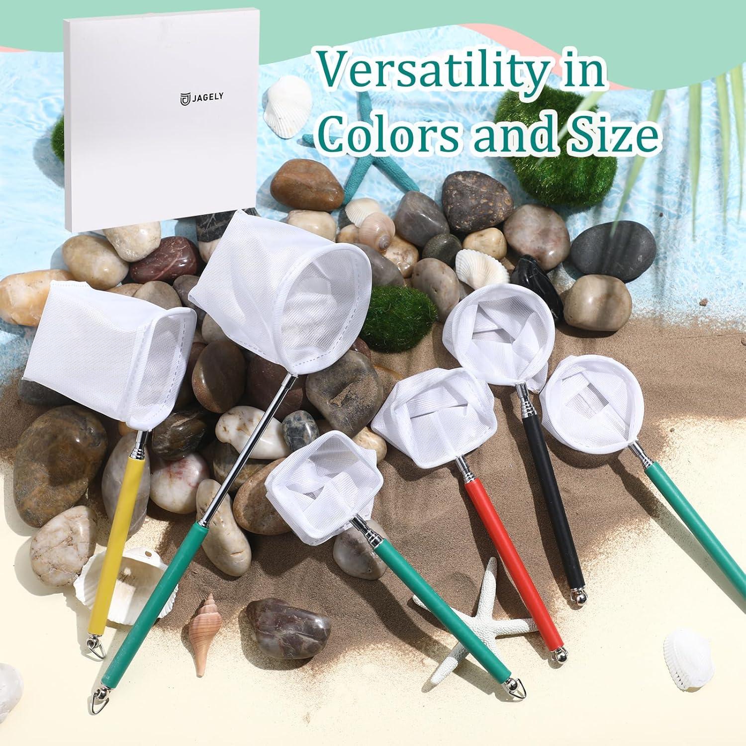 JaGely 6 Redes para Acuario con Mango Telescópico de Acero Inoxidable