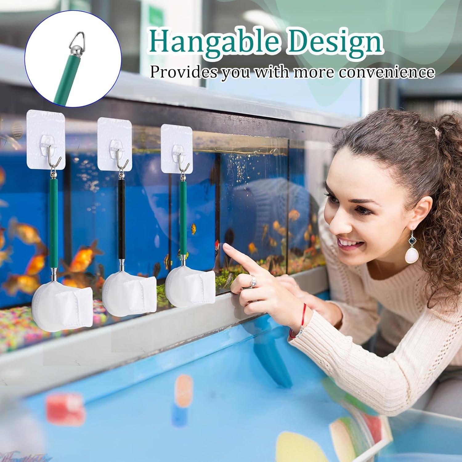 JaGely 6 Redes para Acuario con Mango Telescópico de Acero Inoxidable