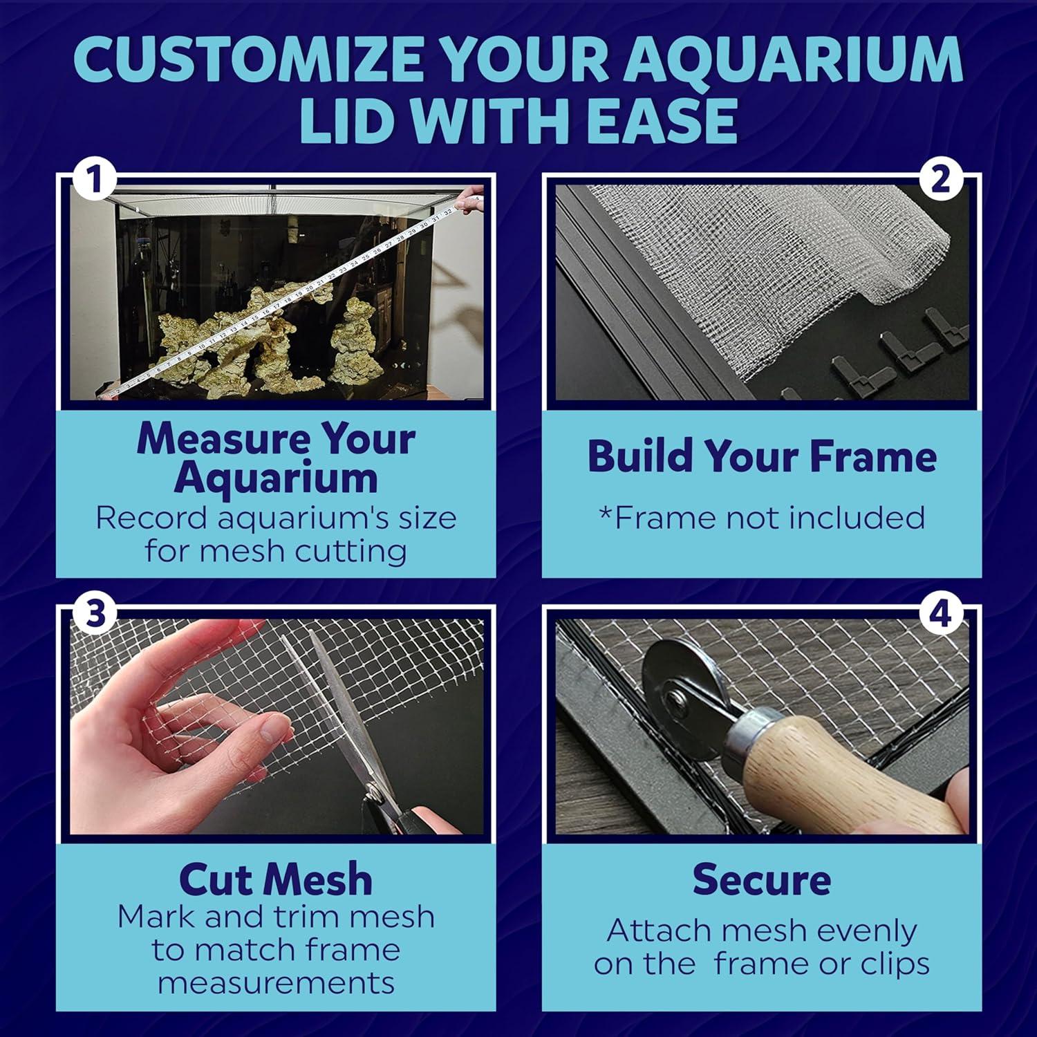 Malla Plástica Transparente 1.22m x 1.52m MongsterAquatics