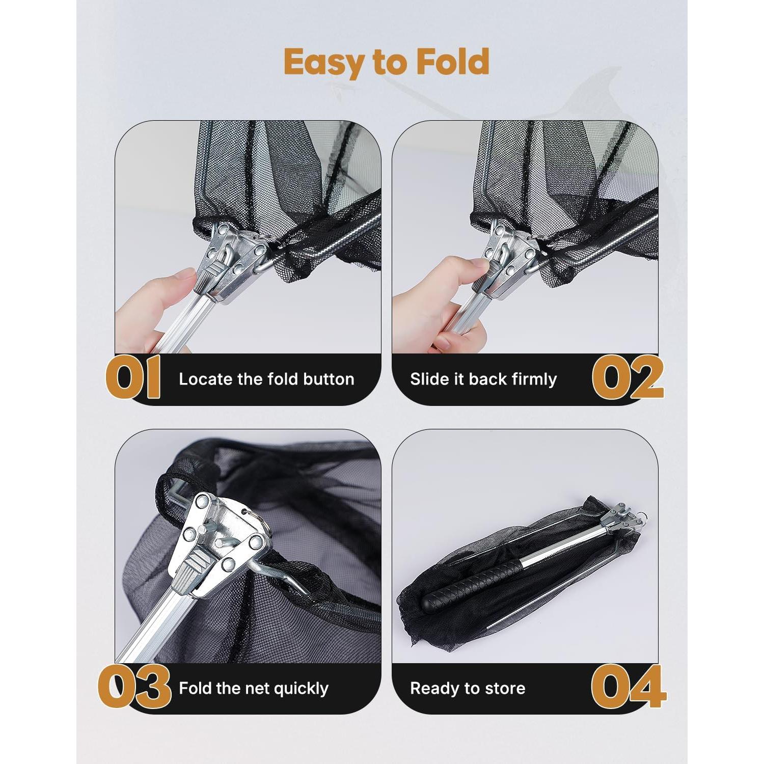 Red de Pesca Pawfly Plegable Aluminio 25.4x33 cm Nylon