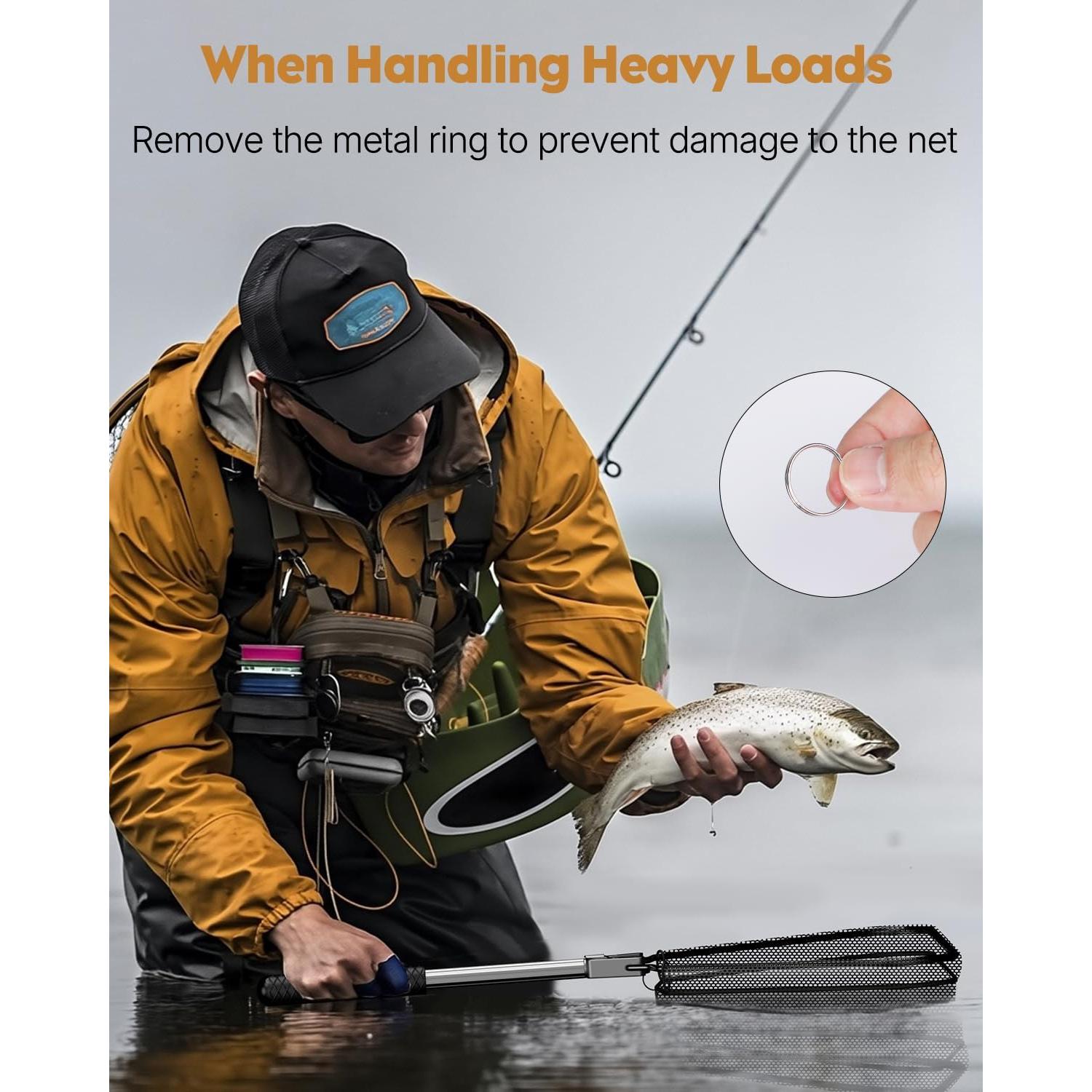 Red de Pesca Pawfly Plegable Aluminio 25.4x33 cm Nylon