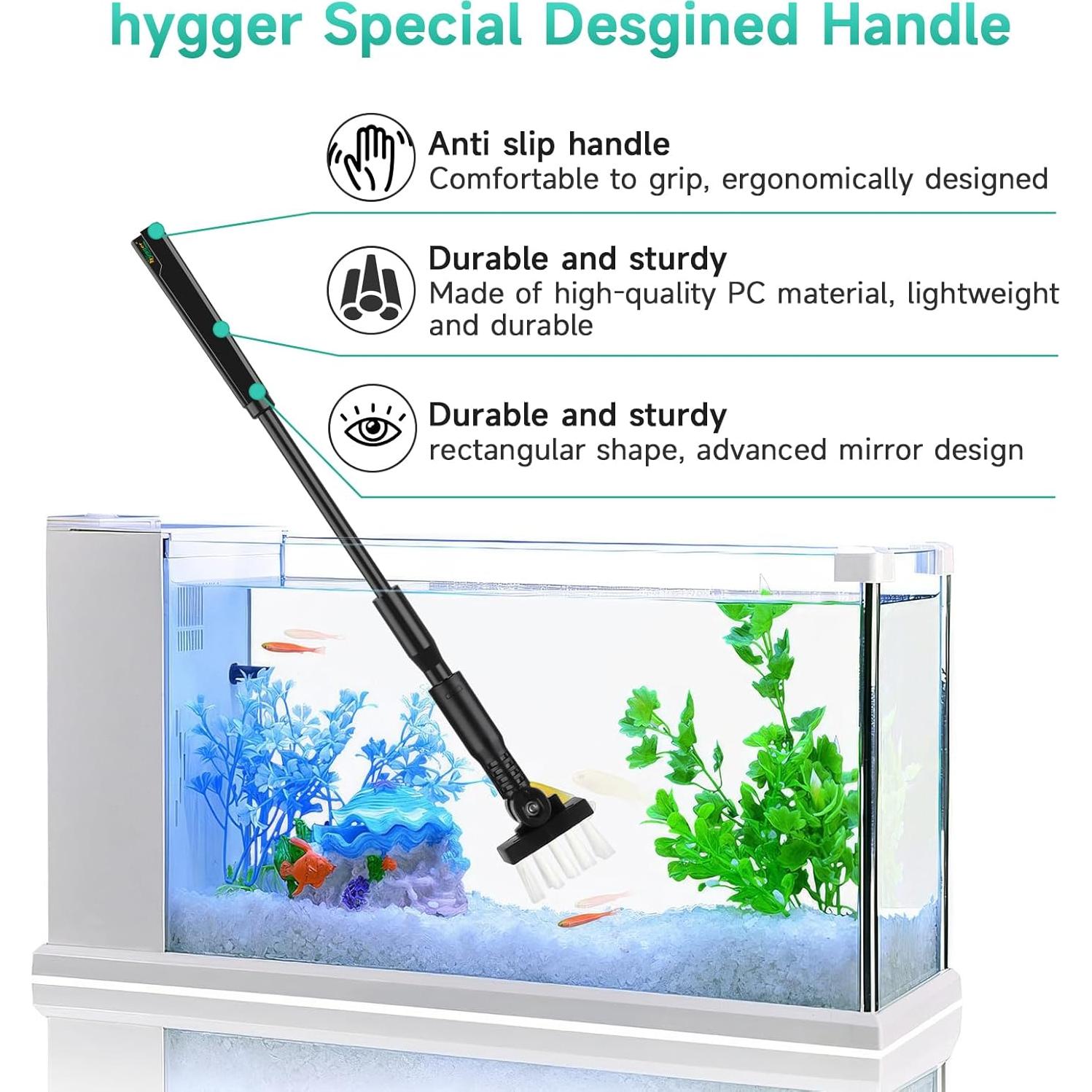 Kit de limpieza para acuario Hygger 4 en 1 con mango