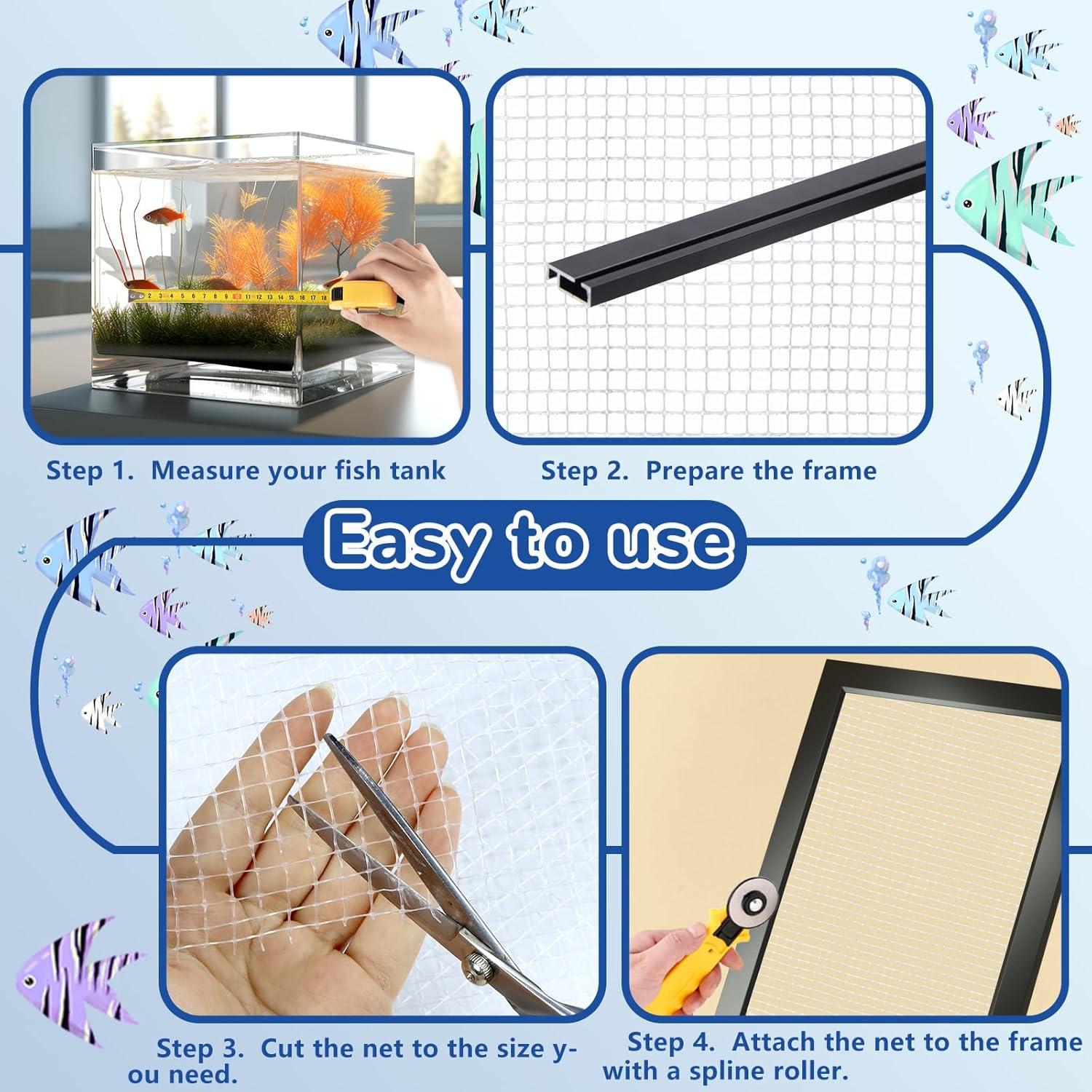 Malla Plástica Transparente DLOnline para Acuario 1.22x1.52m