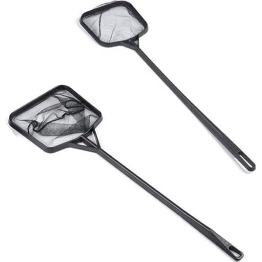 Red de Acuario Pequeña 9.5 cm y 14 cm con Mango Plástico Negro