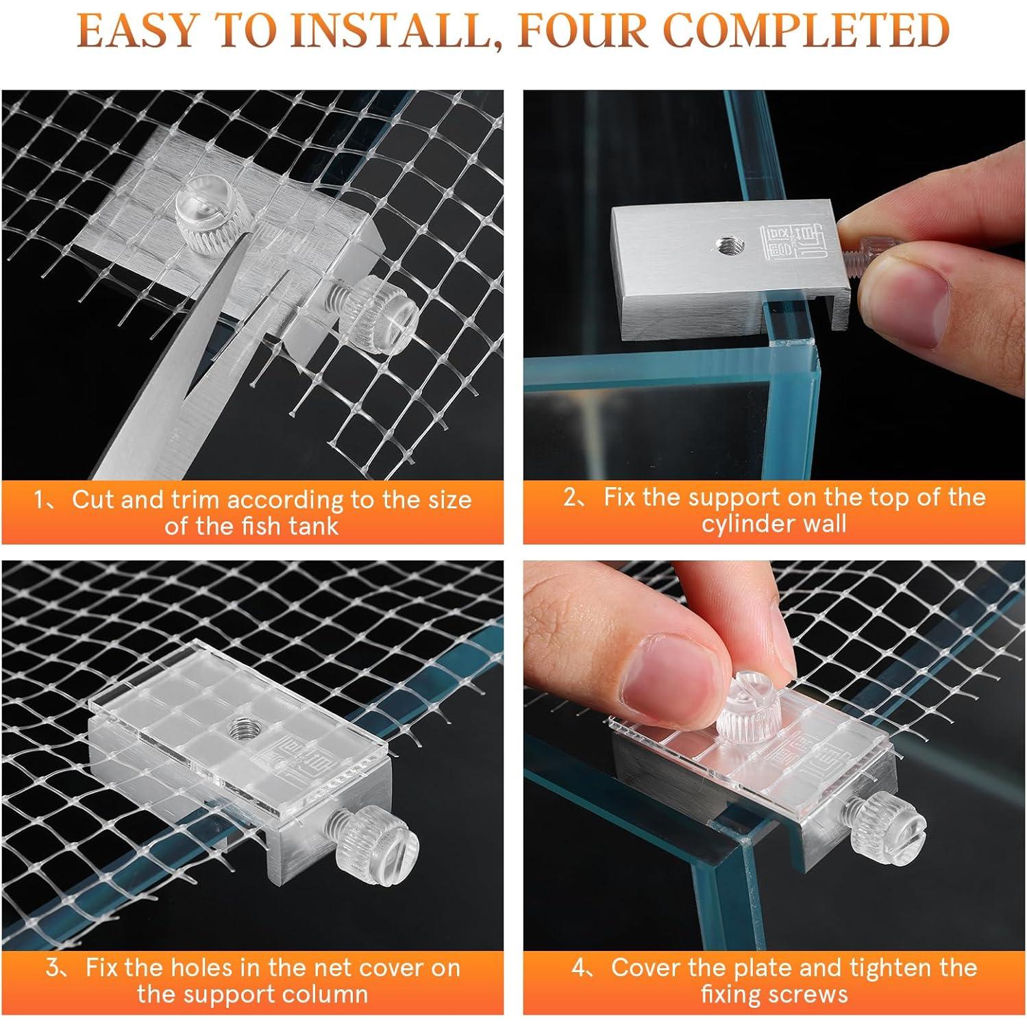 Red Antisalto para Acuario VILLCASE 70x53 cm Transparente