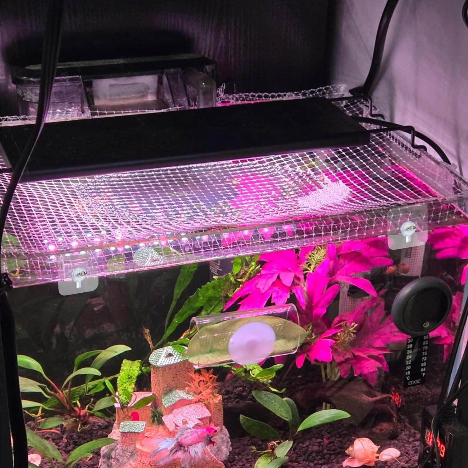 Malla Transparente JoyHuaTrade 1x2m para Acuario con Tornillos