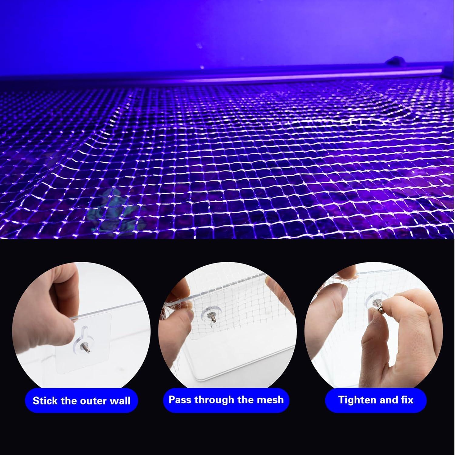 Malla Transparente JoyHuaTrade 1x2m para Acuario con Tornillos