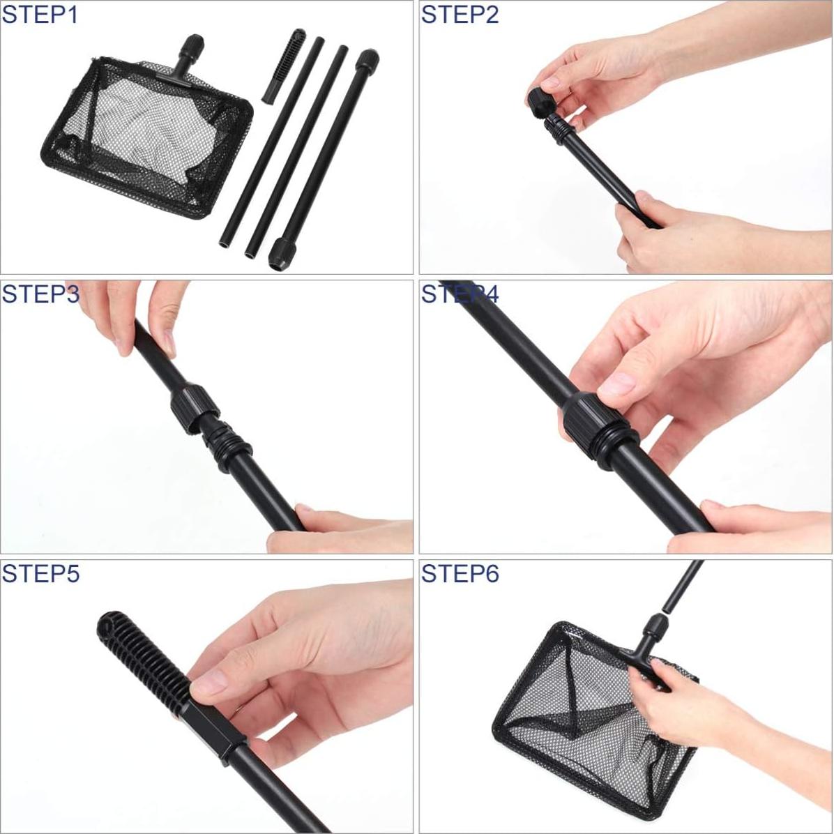 Red de Pescado POPETPOP con Mango Extensible 63.5-87.8 cm