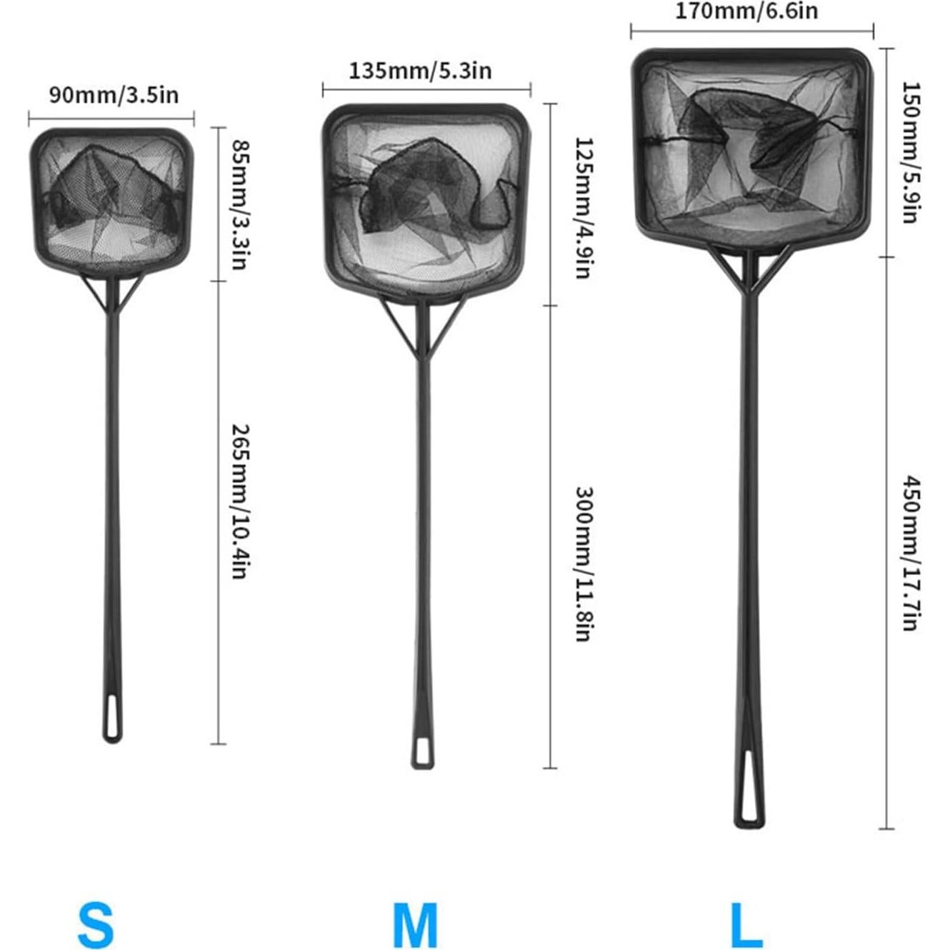 Red de Pesca Portátil YPBEW Tamaño S M L para Tanques