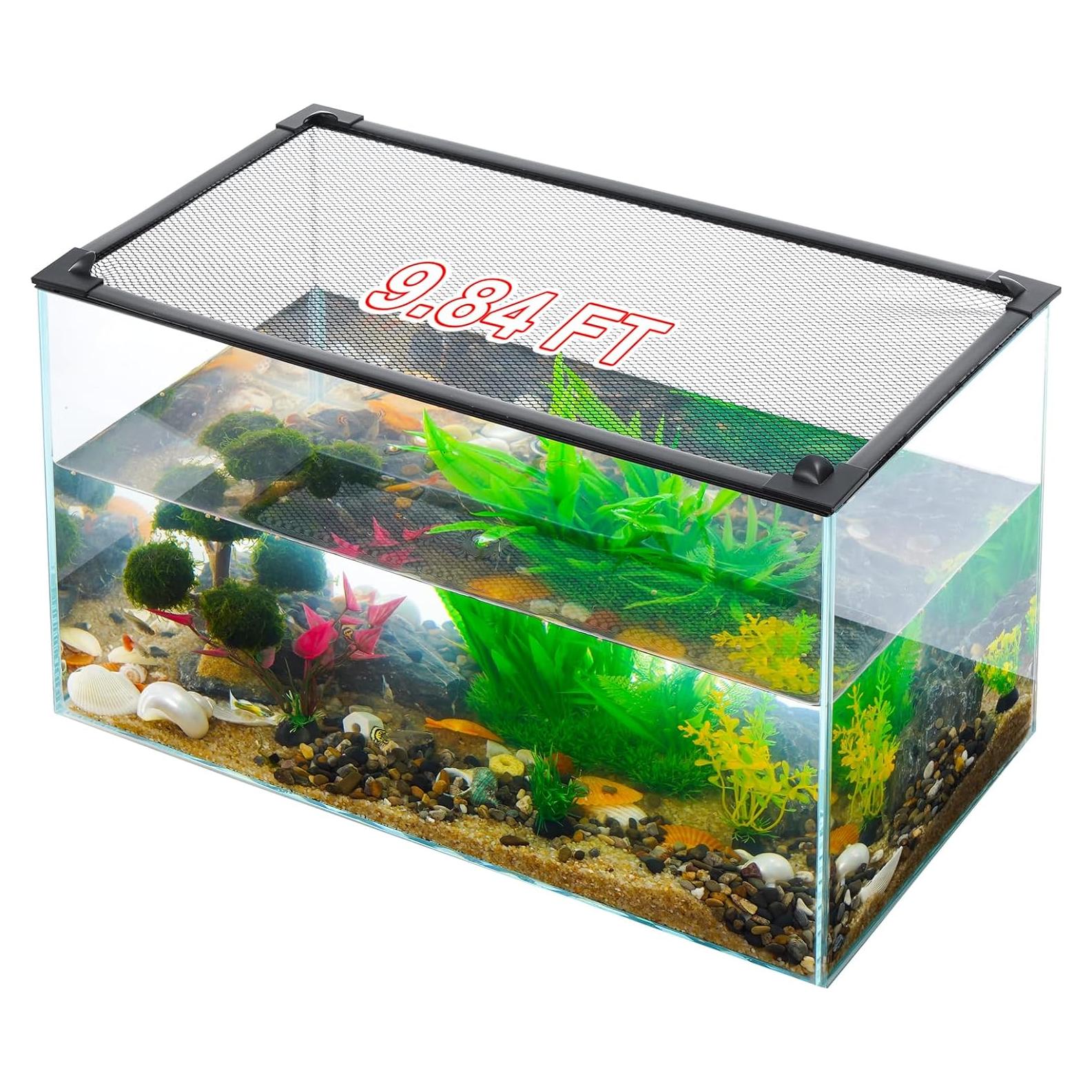 Tapa de Acuario Magnética Uross 109x54 cm Red Antisalto