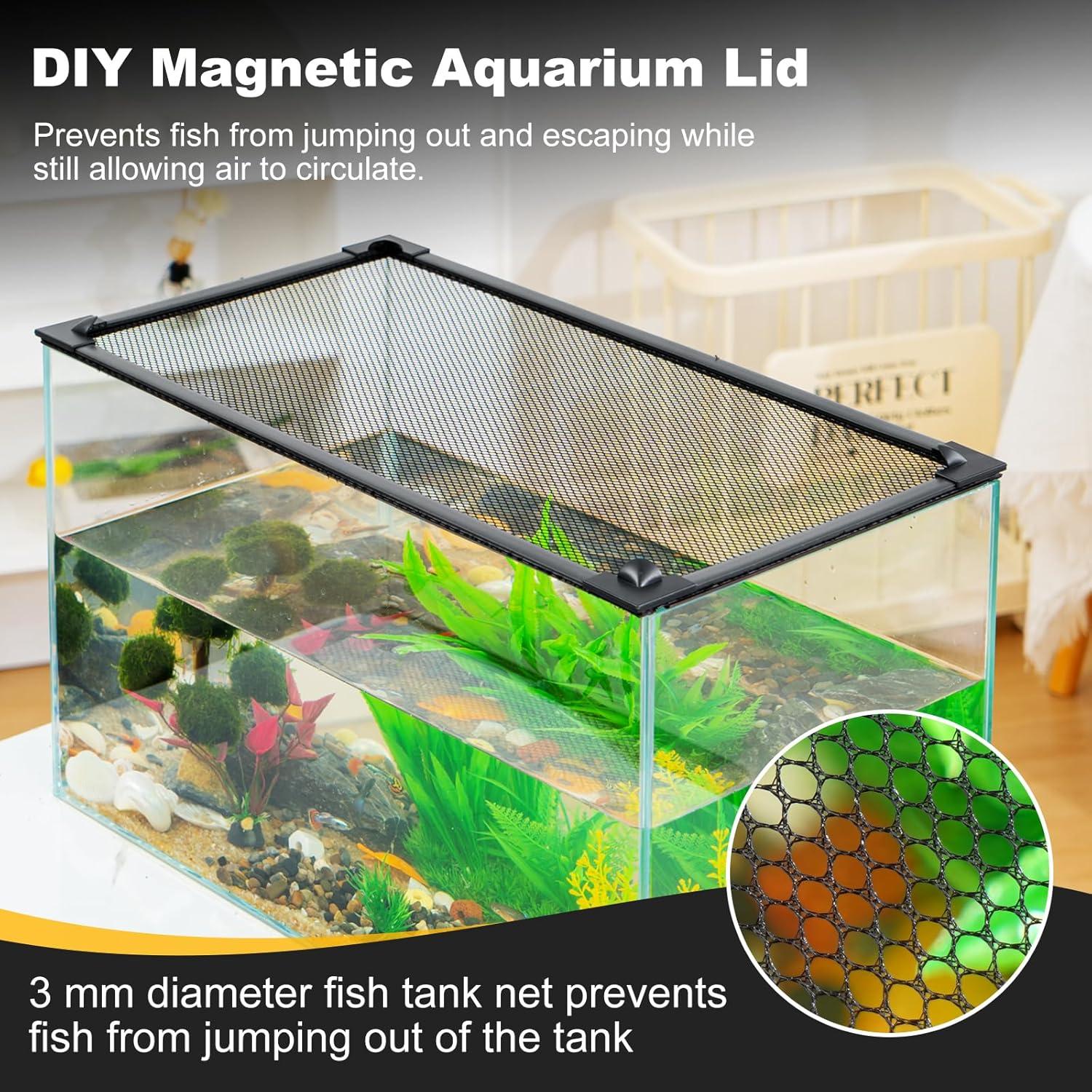 Tapa de Acuario Magnética Uross 109x54 cm Red Antisalto