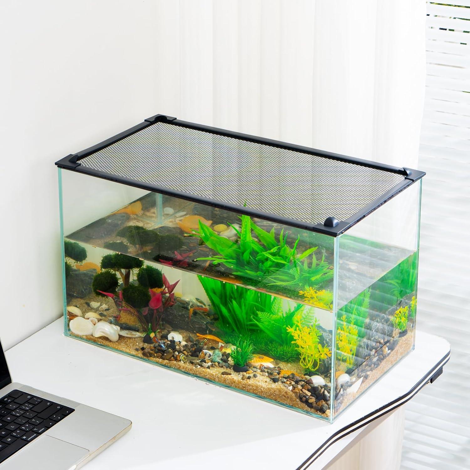 Tapa de Acuario Magnética Uross 109x54 cm Red Antisalto