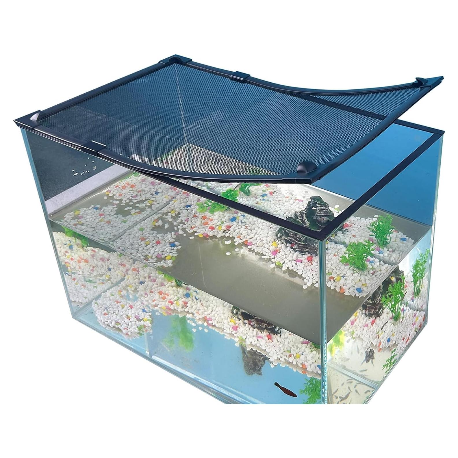 Cubierta de red magnética para acuario RODENET 99x48 cm Gris