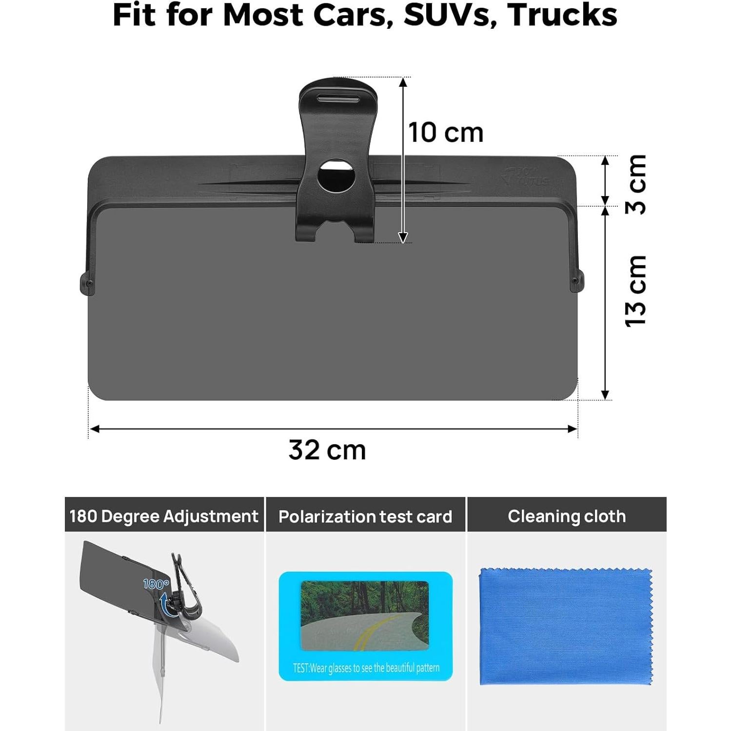 Extensor de Visera Solar JOYTUTUS UV400 Universal 32x12.7cm