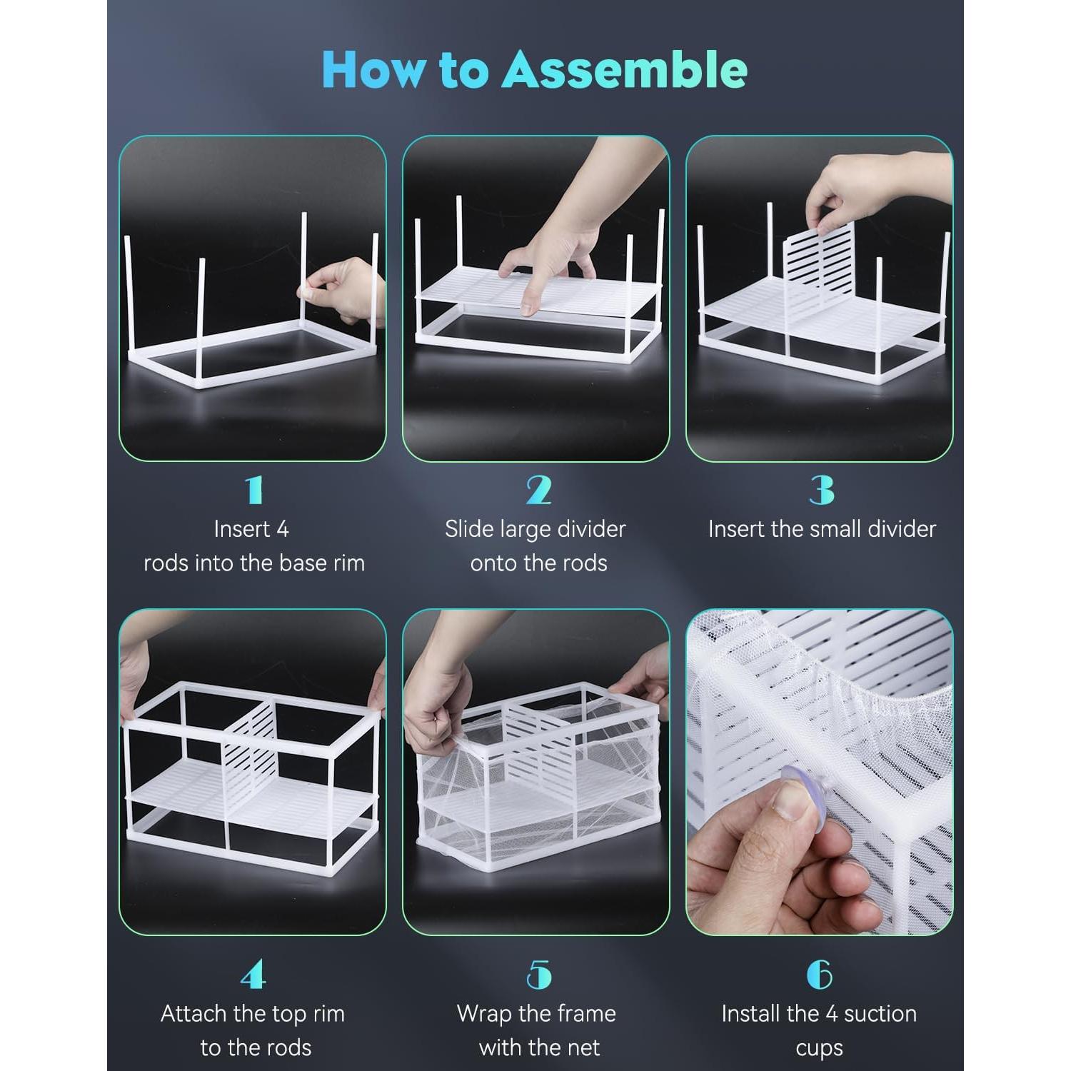 Caja de cría para peces Pawfly grande con malla de nylon