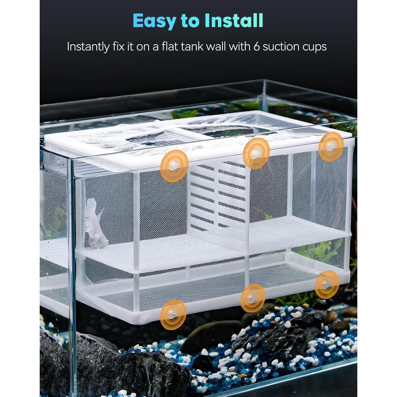 Caja de cría para peces Pawfly grande con malla de nylon