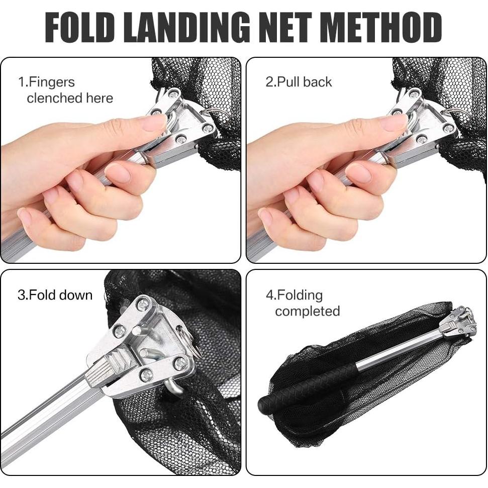 Red de Pesca Yeahmart Telescópica 53-190 cm Aluminio Nylon