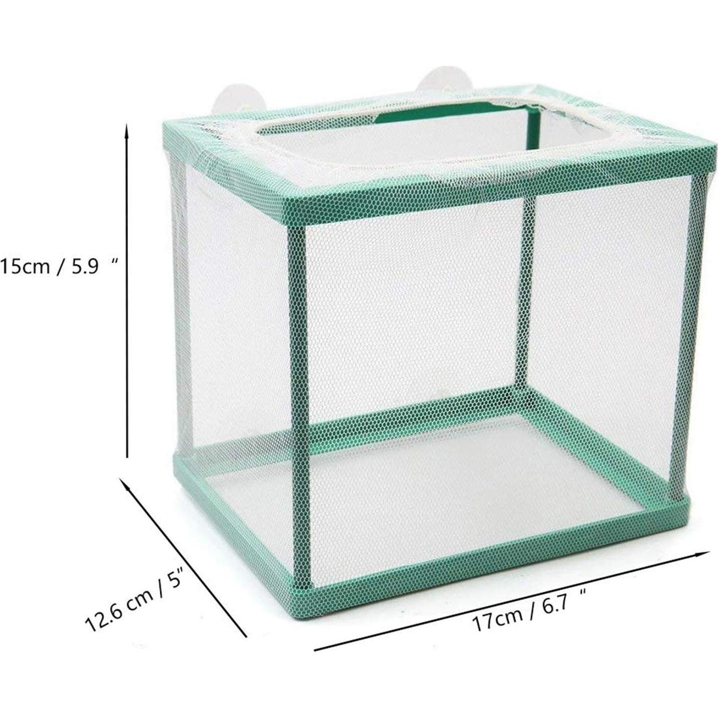 Caja de Cría de Peces COMOK Acuario Malla Verde 16x14.2x15cm