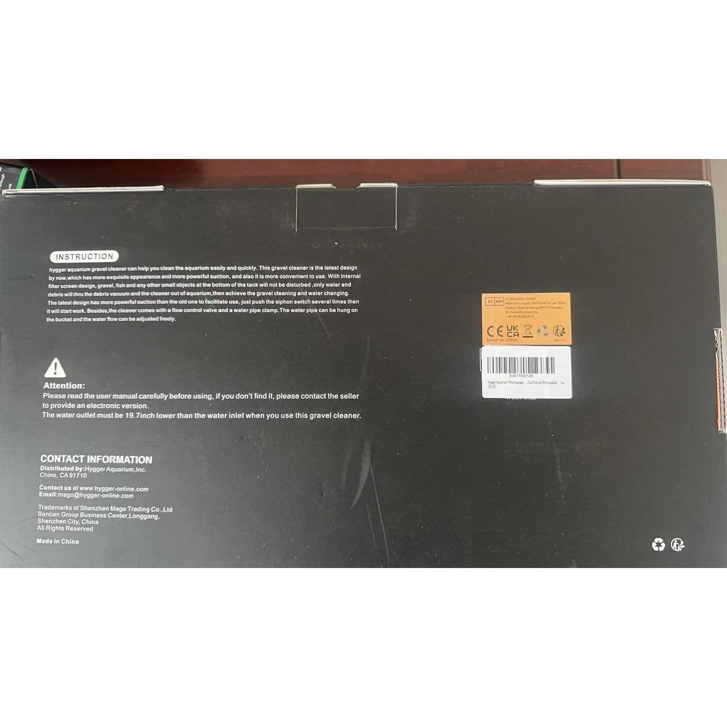 Kit de Limpieza para Acuarios hygger - Aspiradora de Grava y Cepillo