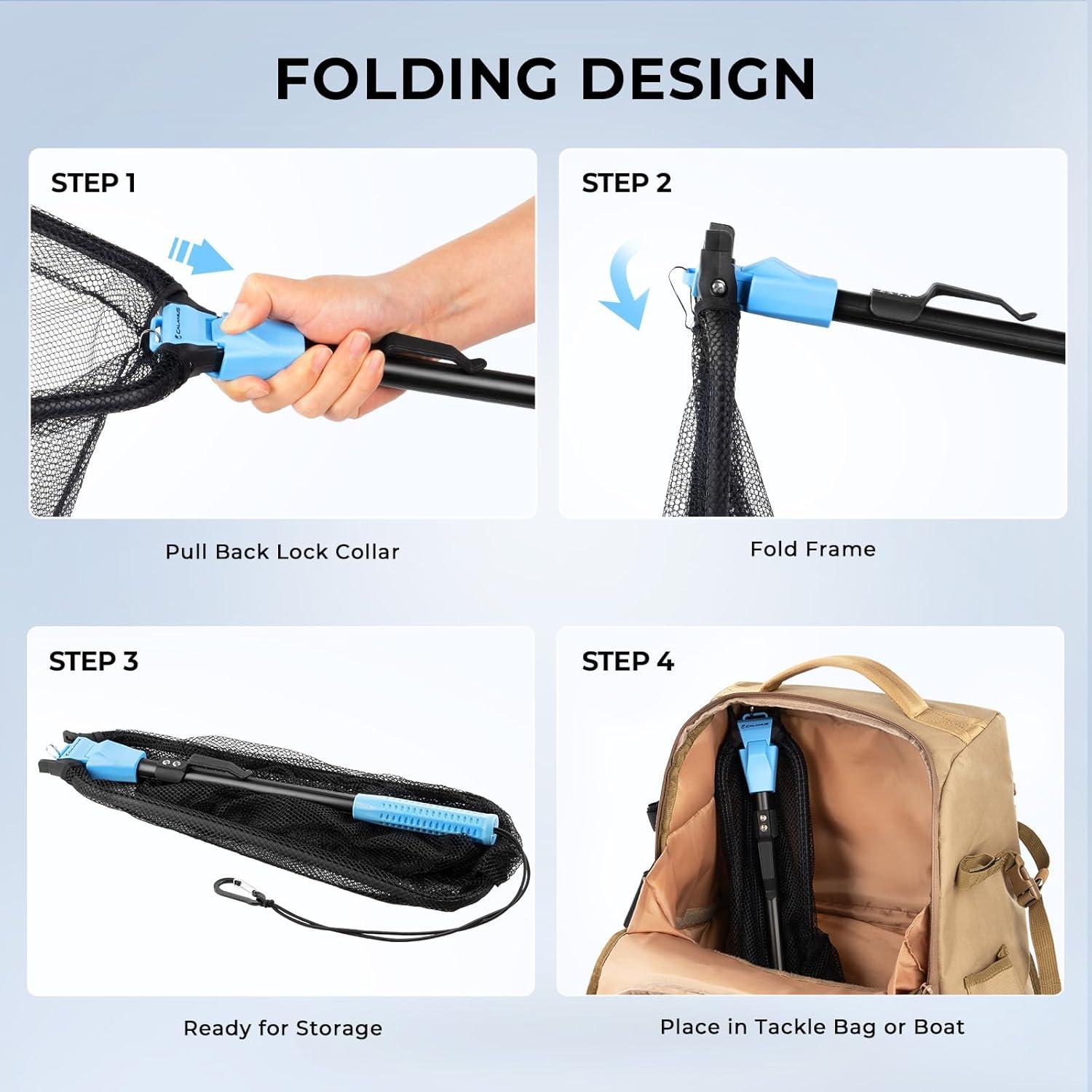 Red de Pesca Plegable Calamus 78.74 cm Ligera y Resistente