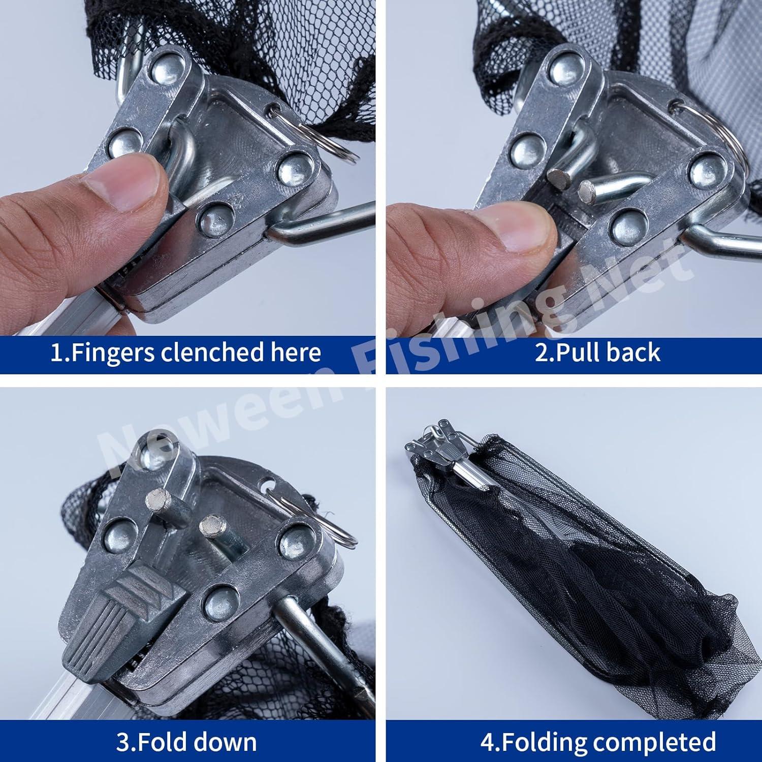 Red de Pesca Neween 21" Plegable Nylon para Truchas