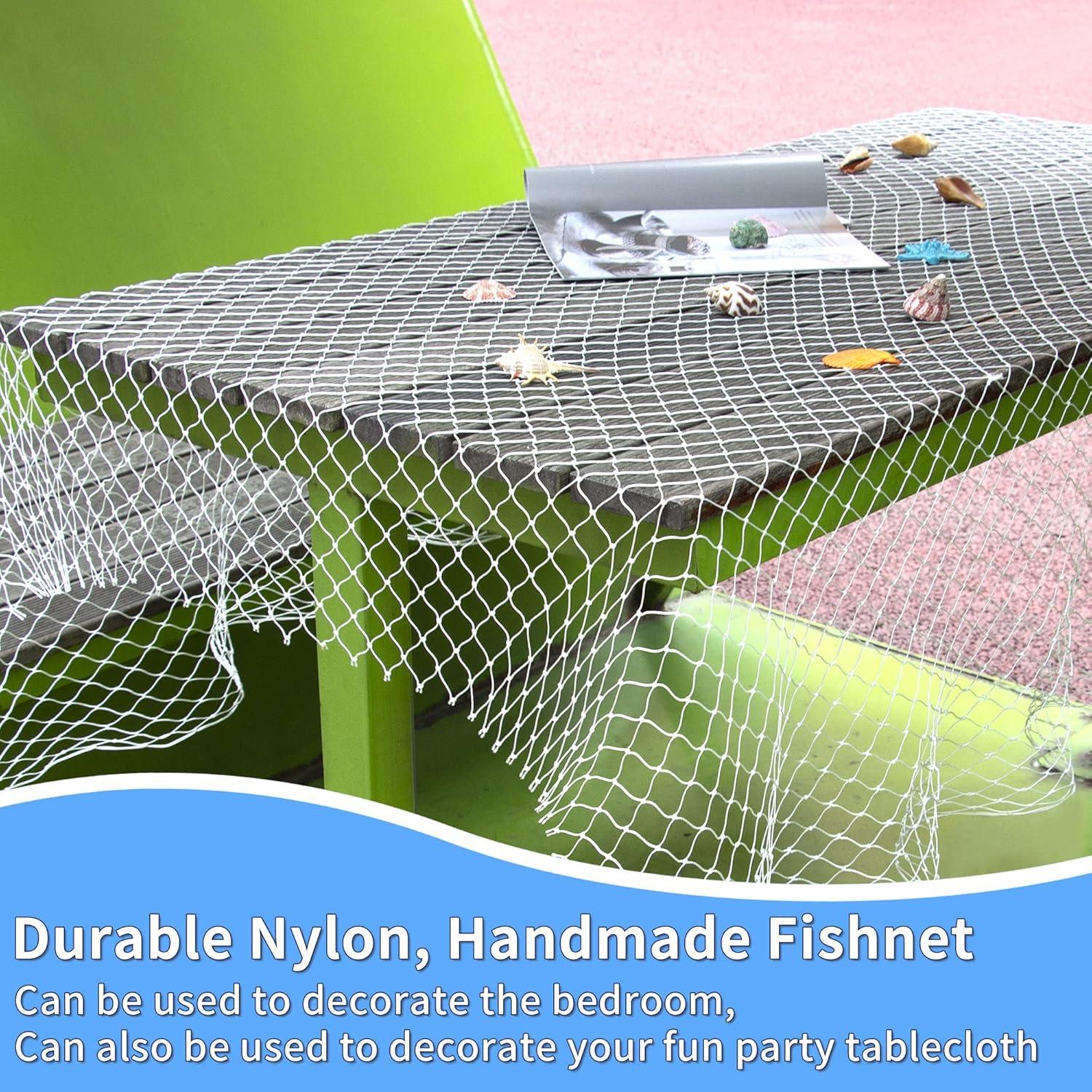 Red de Pescado Blanca SHOUWAN 1.98x2.29m Decoración Náutica