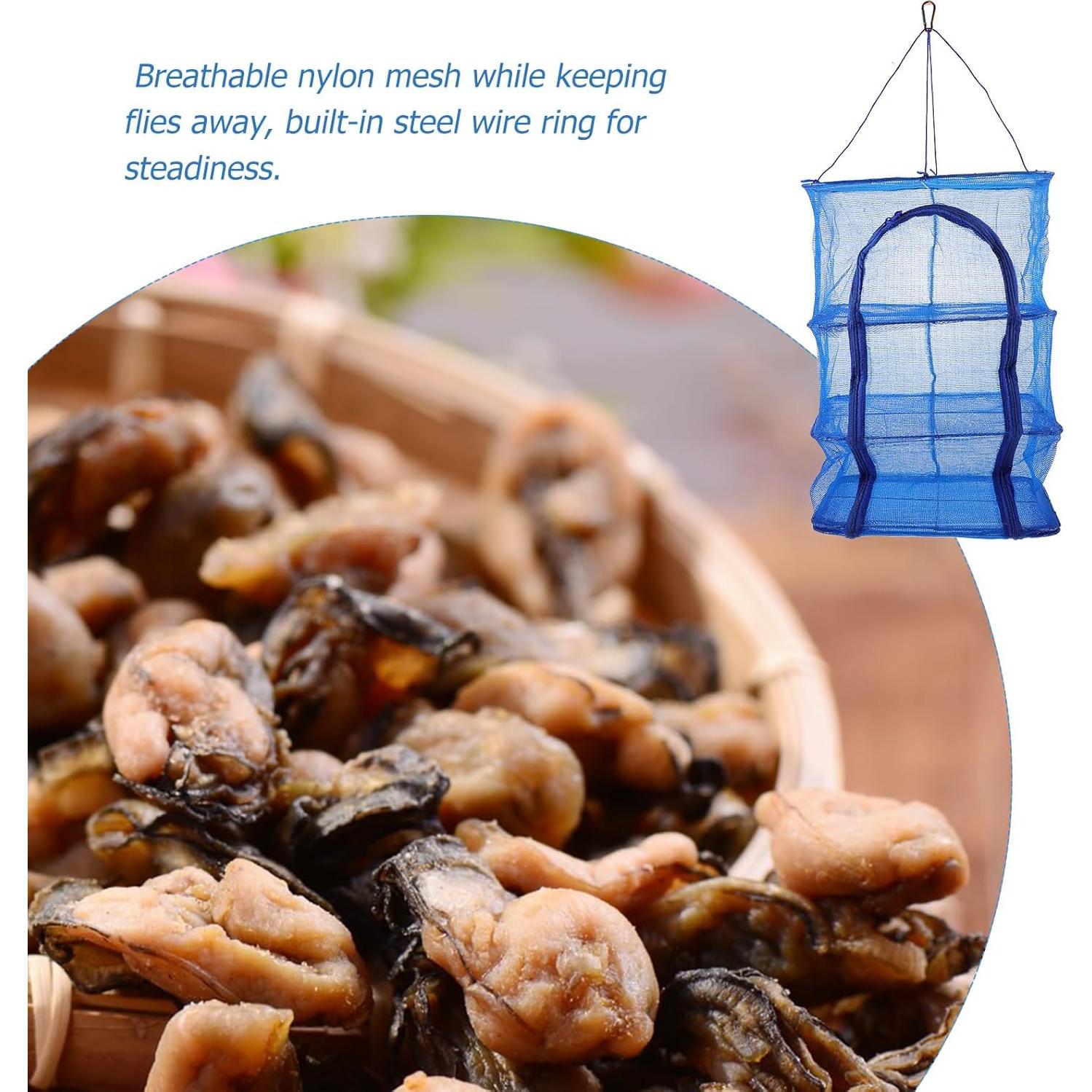 Red de Secado de Alimentos Plegable 4 Capas BESPORTBLE 66x35cm