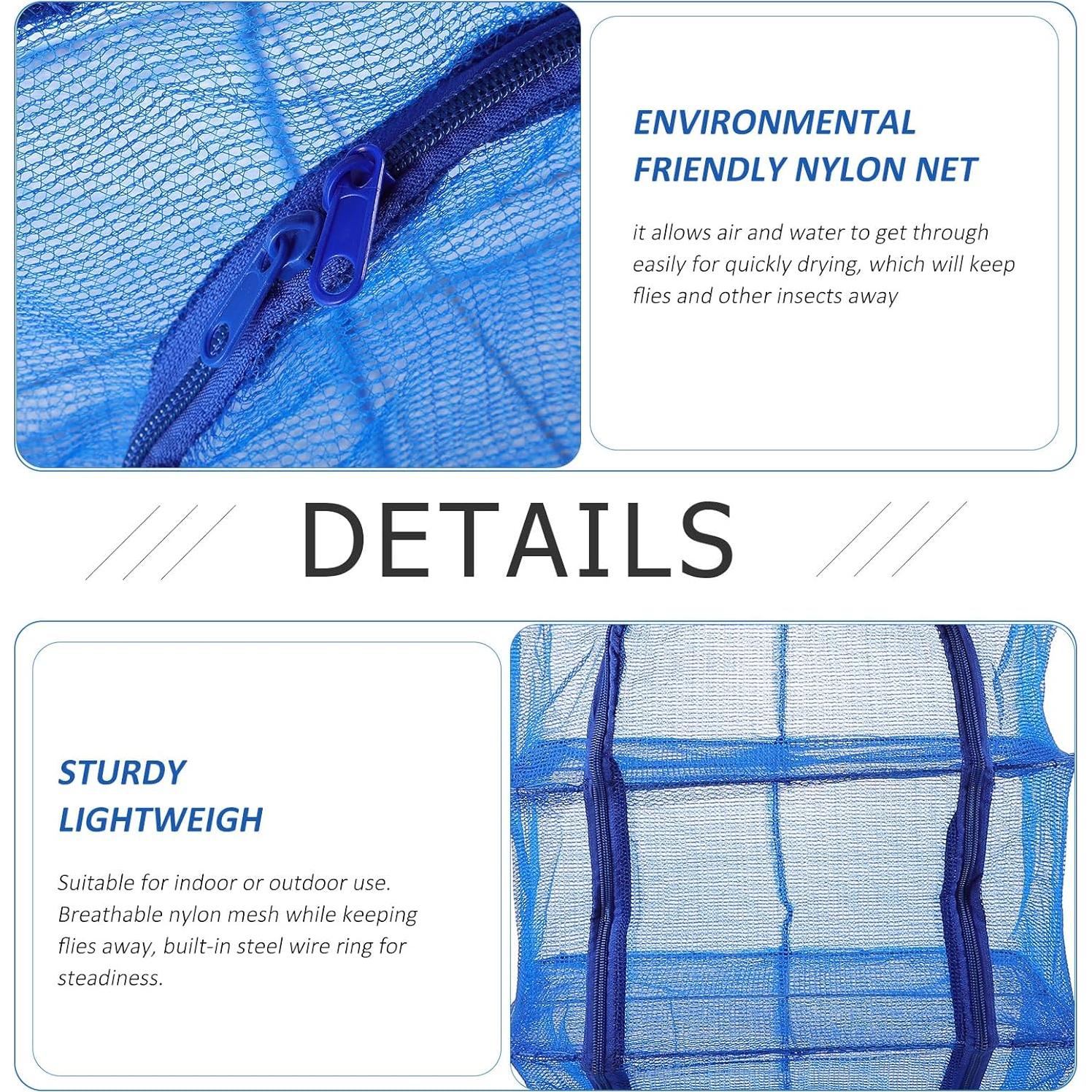 Red de Secado de Alimentos Plegable 4 Capas BESPORTBLE 66x35cm