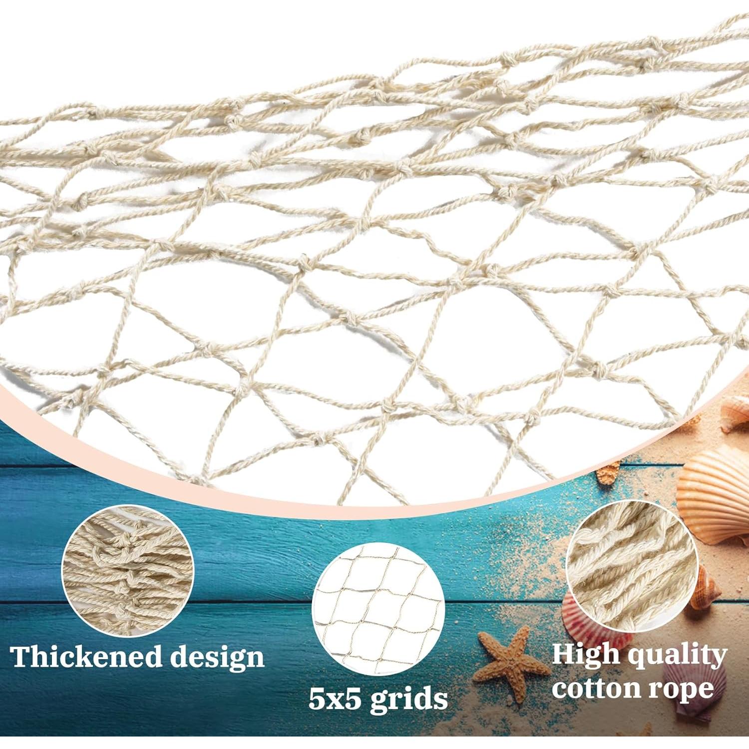 Red de Pescado Decorativa Sukh 2PCS Algodón 198x150cm