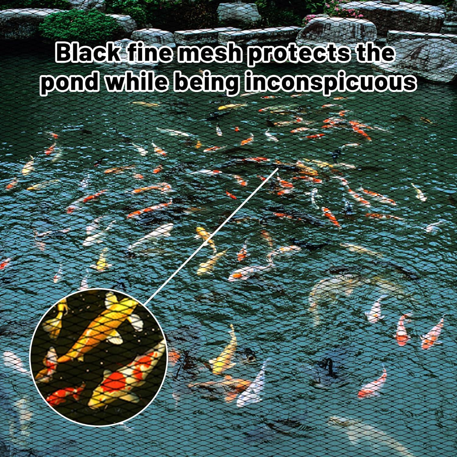 Red de Estanque Koi Rainleaf 2.13 m x 3.05 m con Estacas