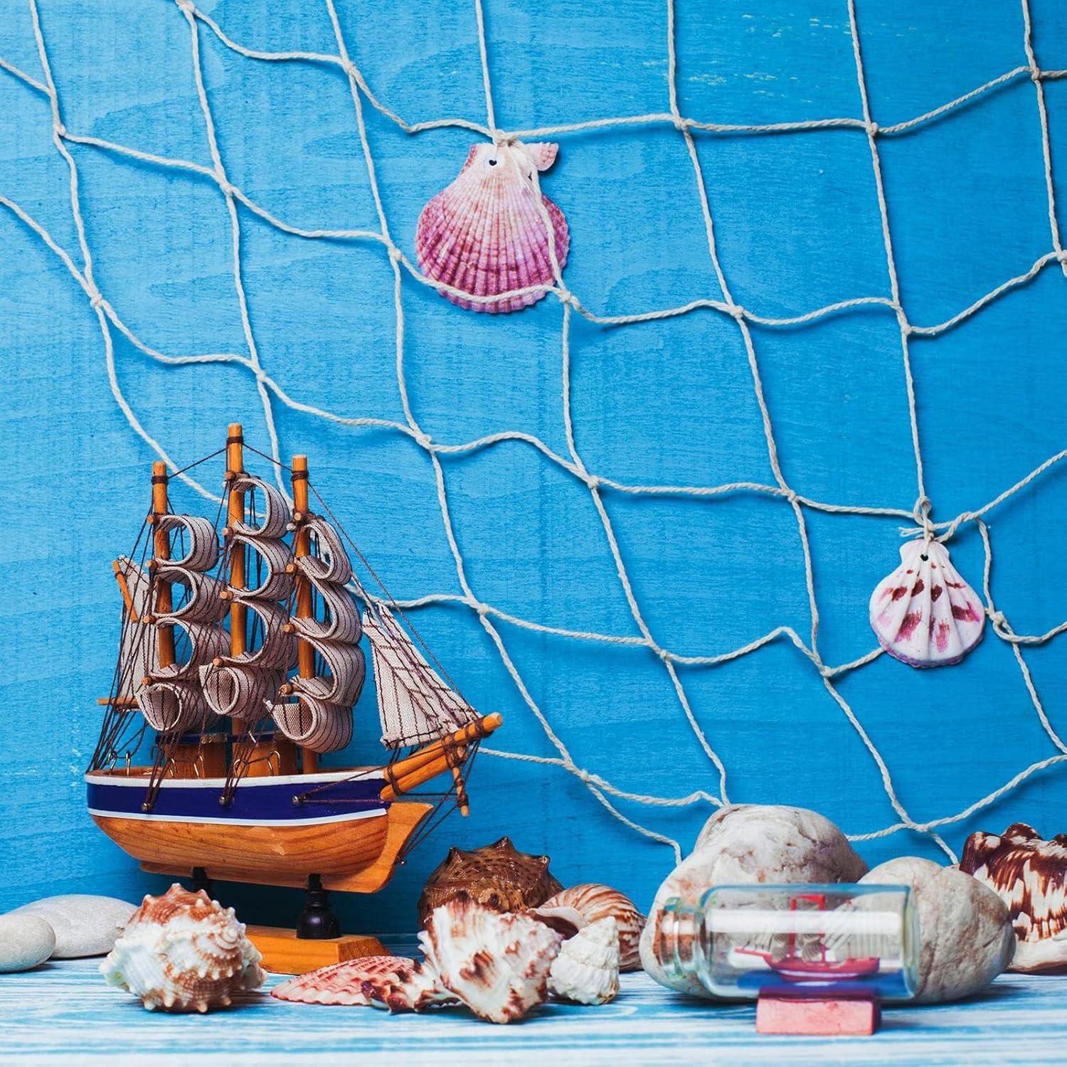 Red de Pesca Decorativa Aodaer 6 Piezas 1x2m Algodón