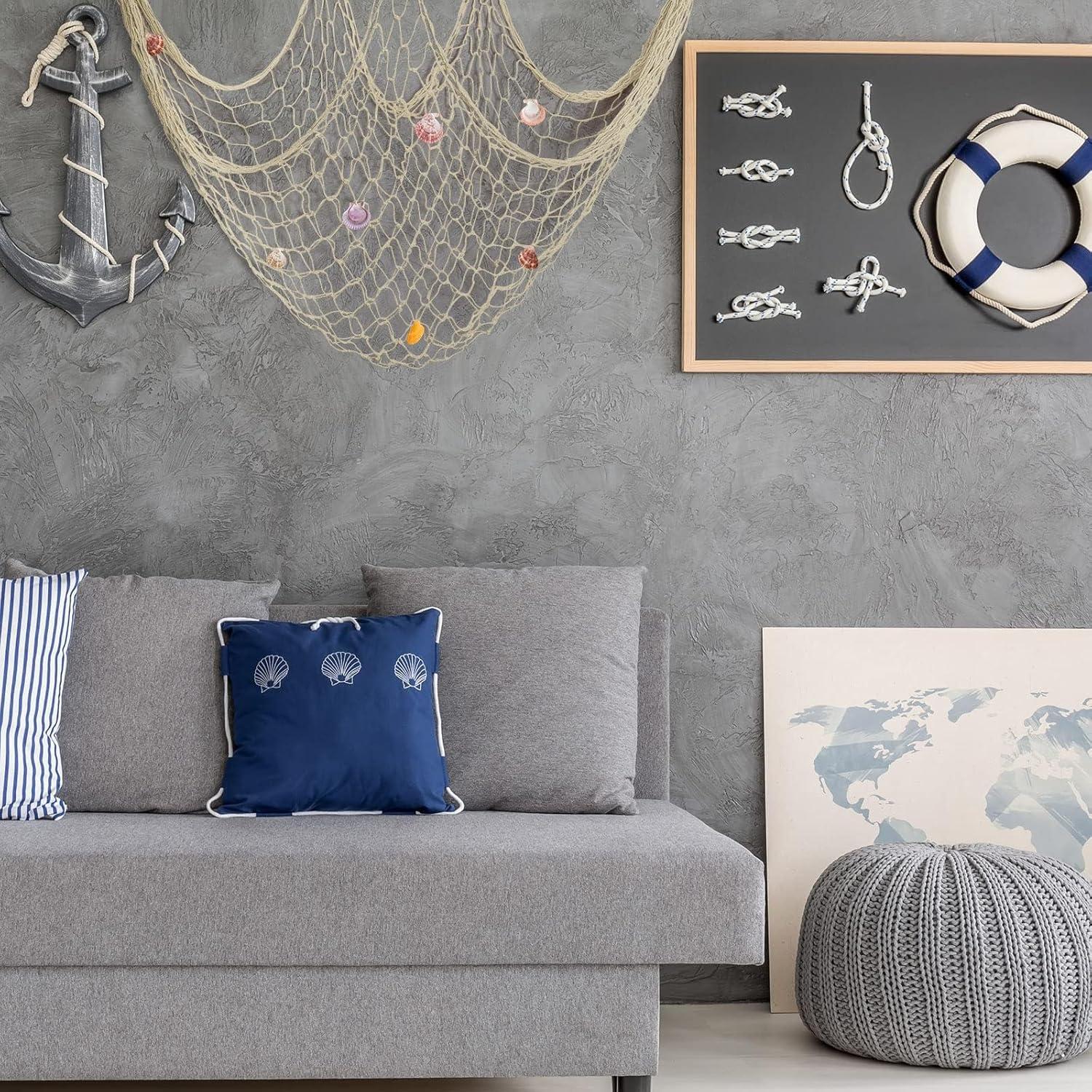 Red de Pesca Decorativa Aodaer 6 Piezas 1x2m Algodón