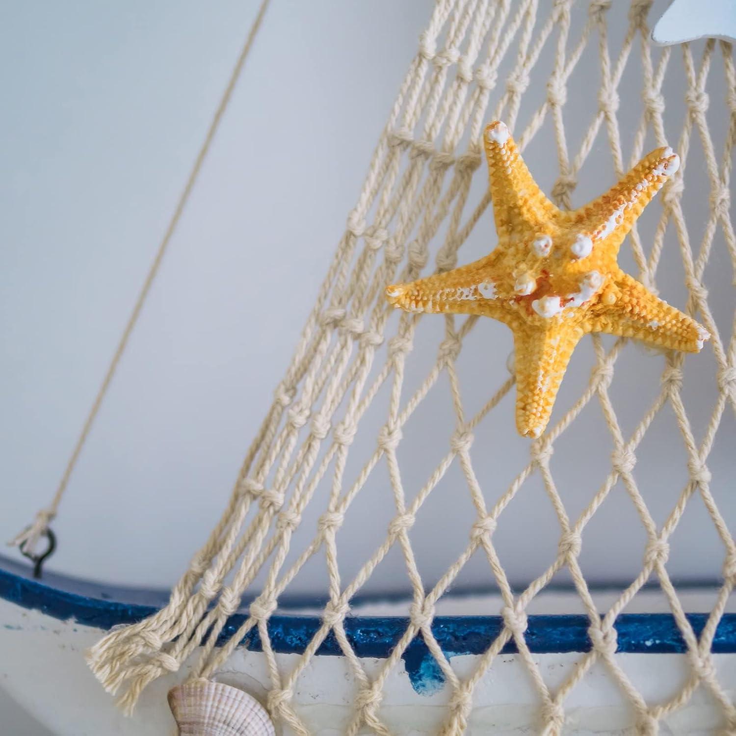 Red de Pesca Decorativa Aodaer 6 Piezas 1x2m Algodón