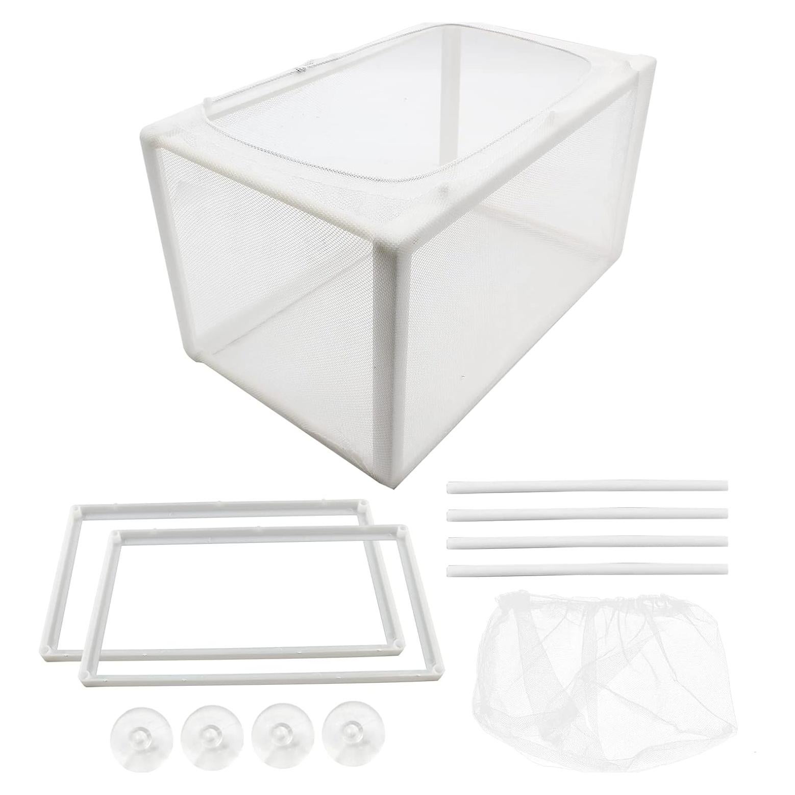 Caja de Malla de Nylon Cionyce para Cría de Peces 26x15x15cm