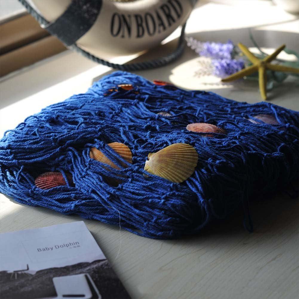 Red decorativa náutica Rosoz 200x150cm azul para fiestas