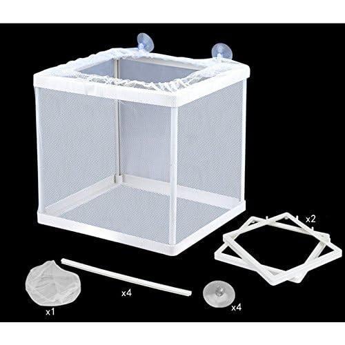 Red de cría de acuario XMHF blanca 16x14.2x15cm