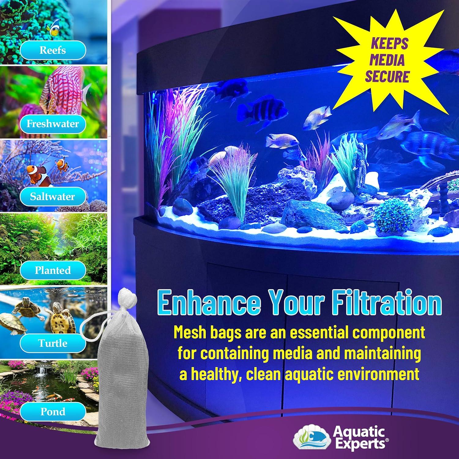 Bolsa de Medios Finos Aquatic Experts 450 Micrones 3x8" 4 Pzas